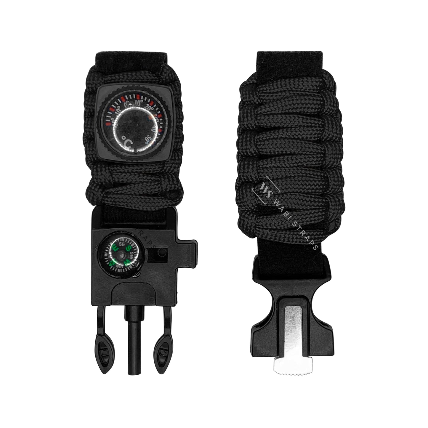 Black Climbing Rope Compass Watch Strap