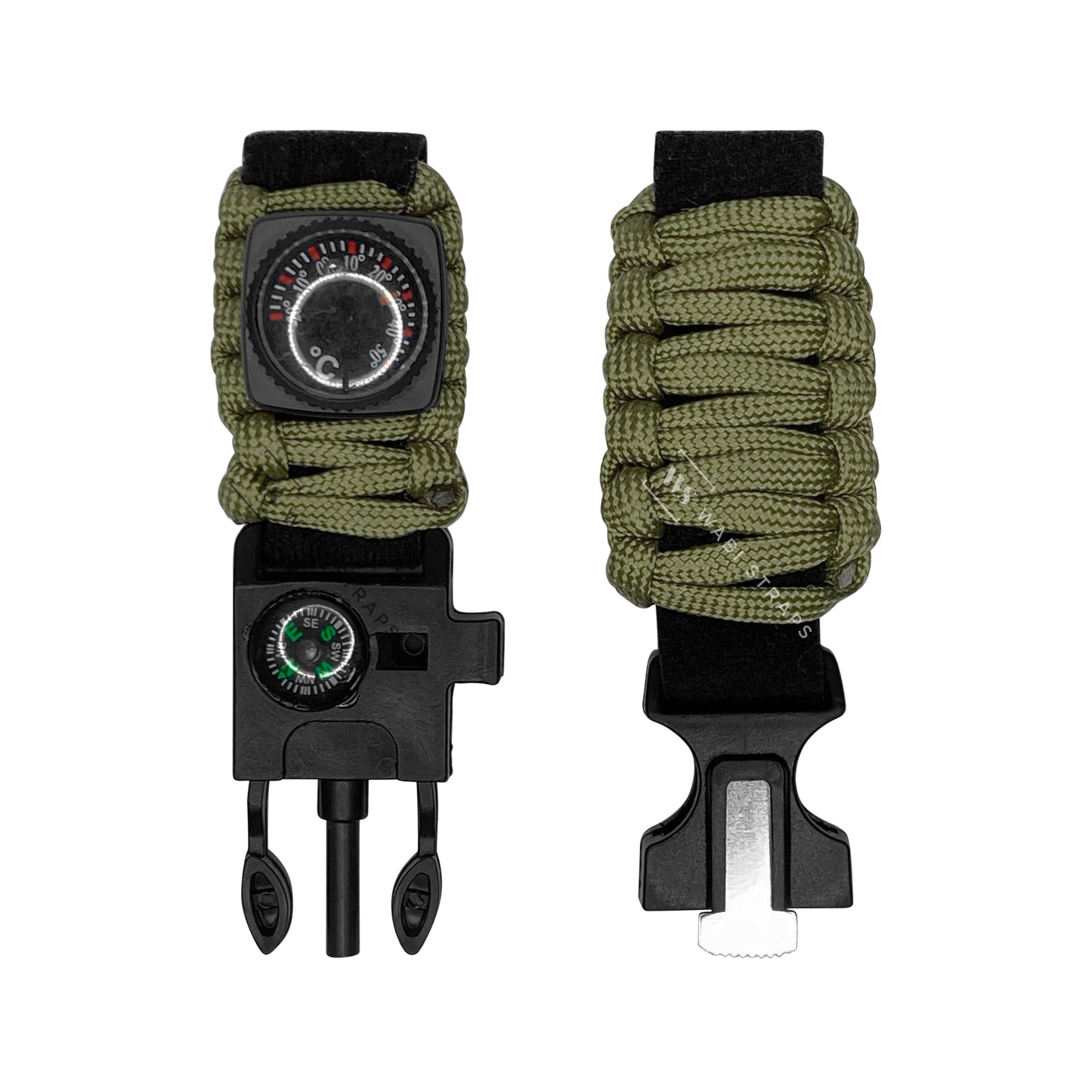 Green Climbing Rope Compass Watch Strap