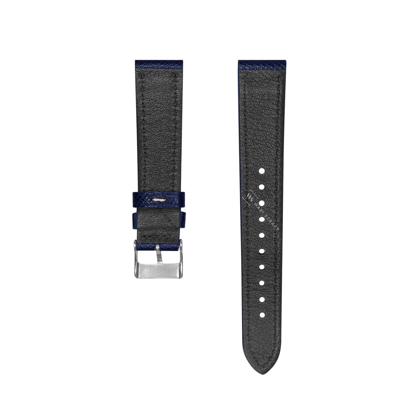 Indigo Epsom Pebbled Texture Leather Strap
