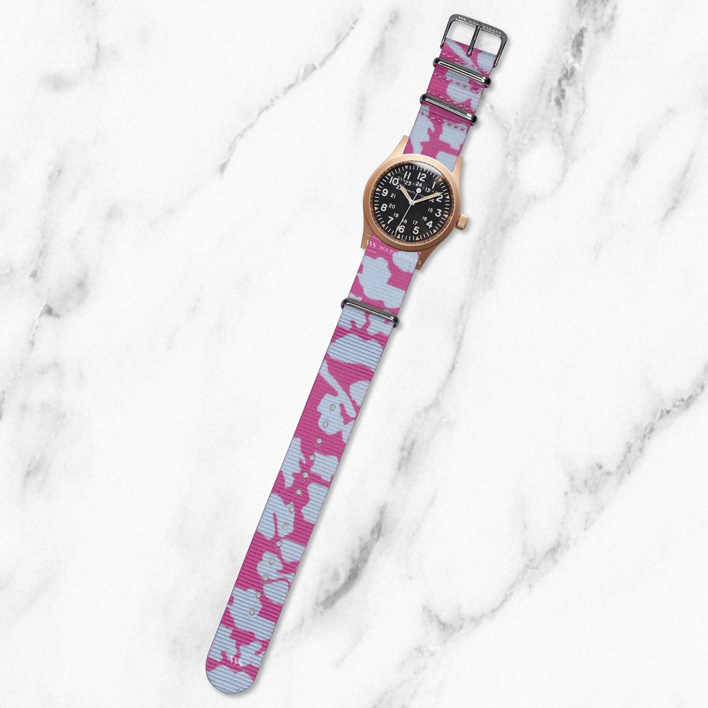 Baby Pink Camouflage British MoD Watch Strap