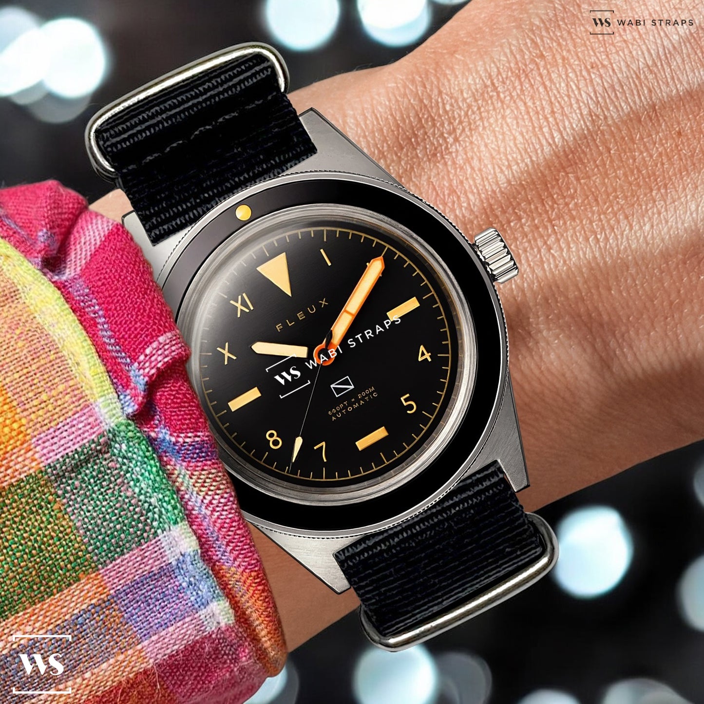 Black Plain Basic British Military Watch Strap