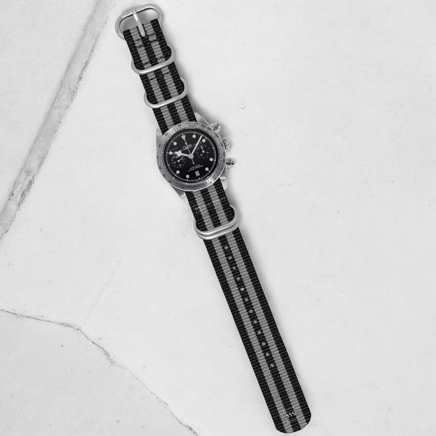James Bond Striped 5-Ring Hardware NavSpec British Military Strap