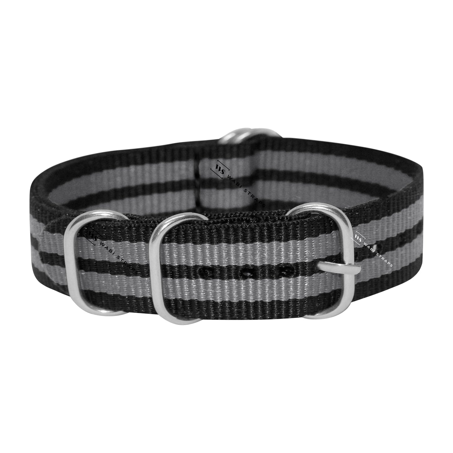James Bond Striped 5-Ring Hardware NavSpec British Military Strap