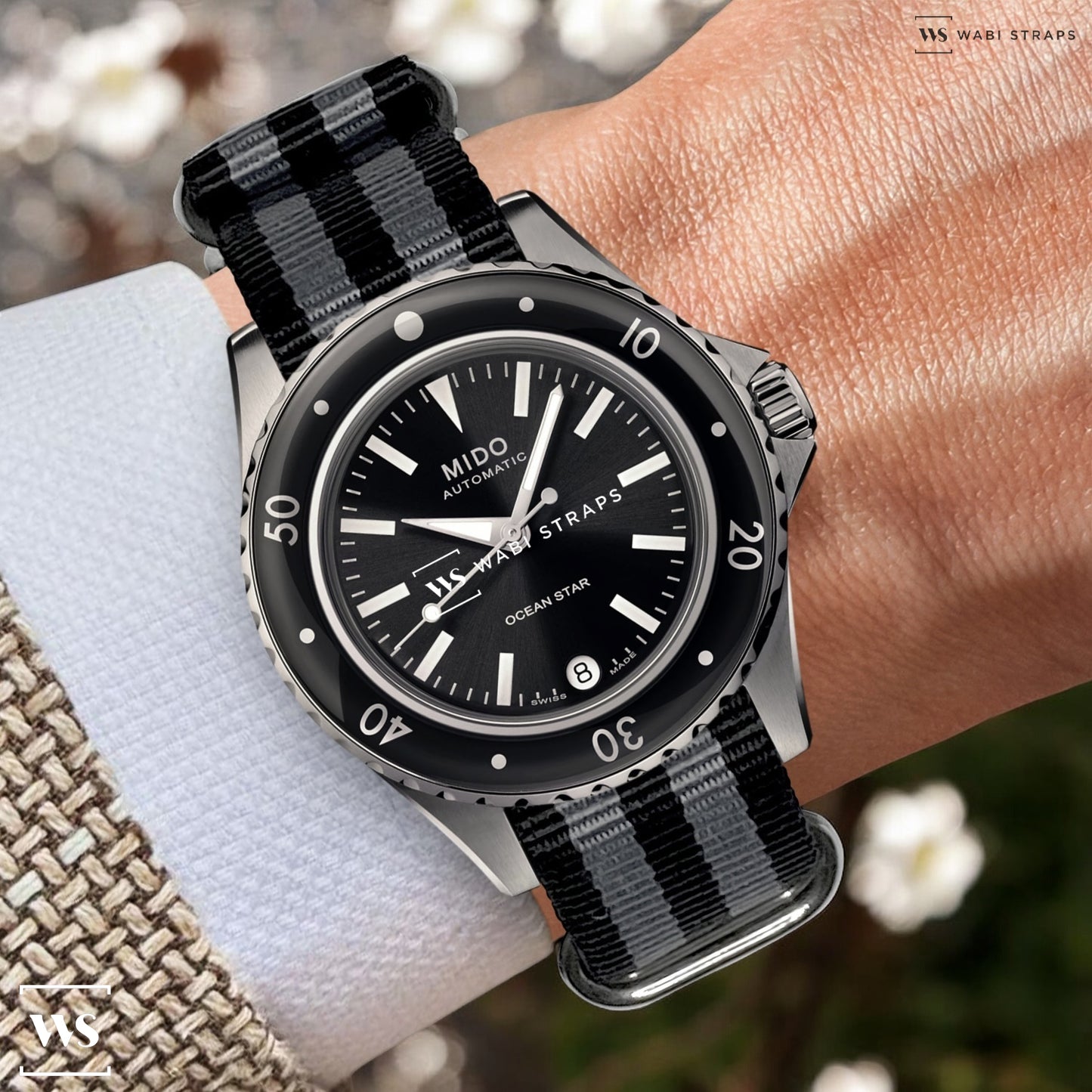 James Bond Striped 5-Ring Hardware NavSpec British Military Strap