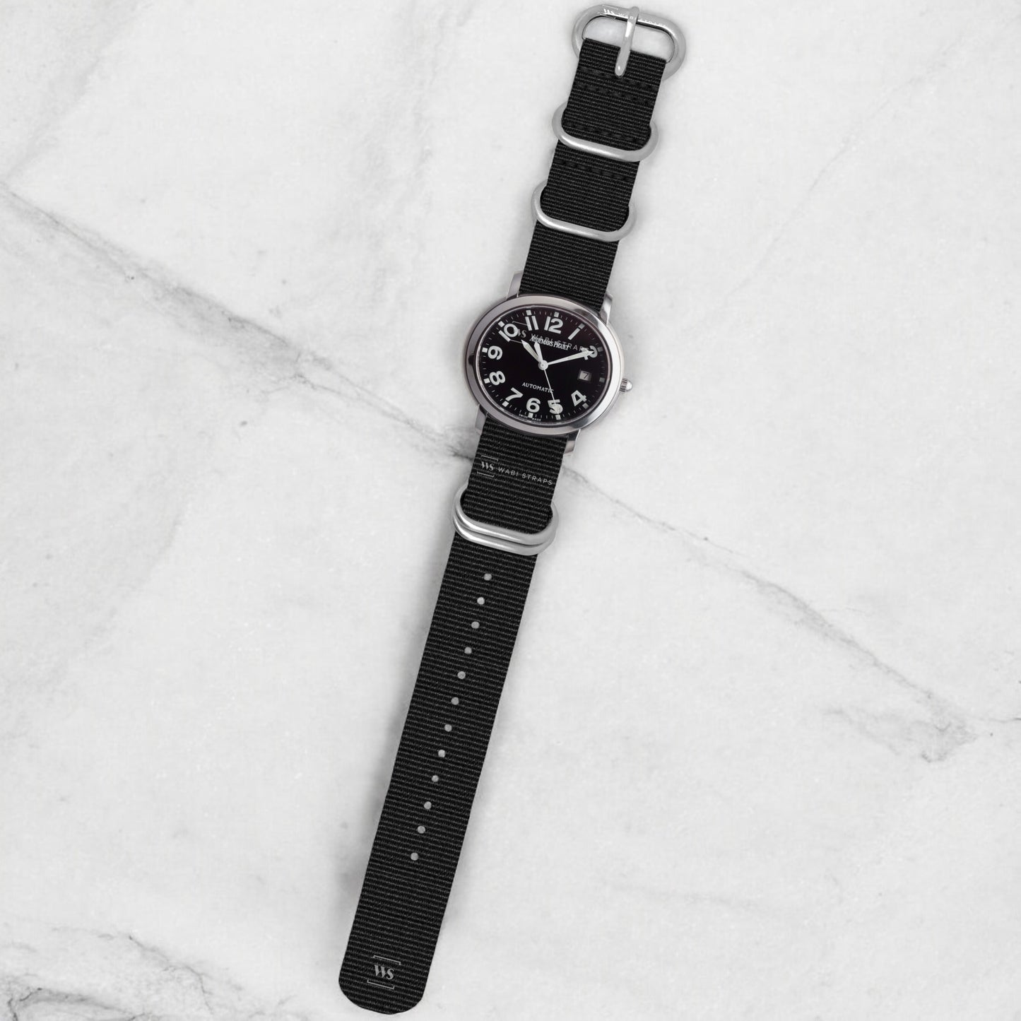 Black Military 5-Ring Hardware NavSpec British Military Strap