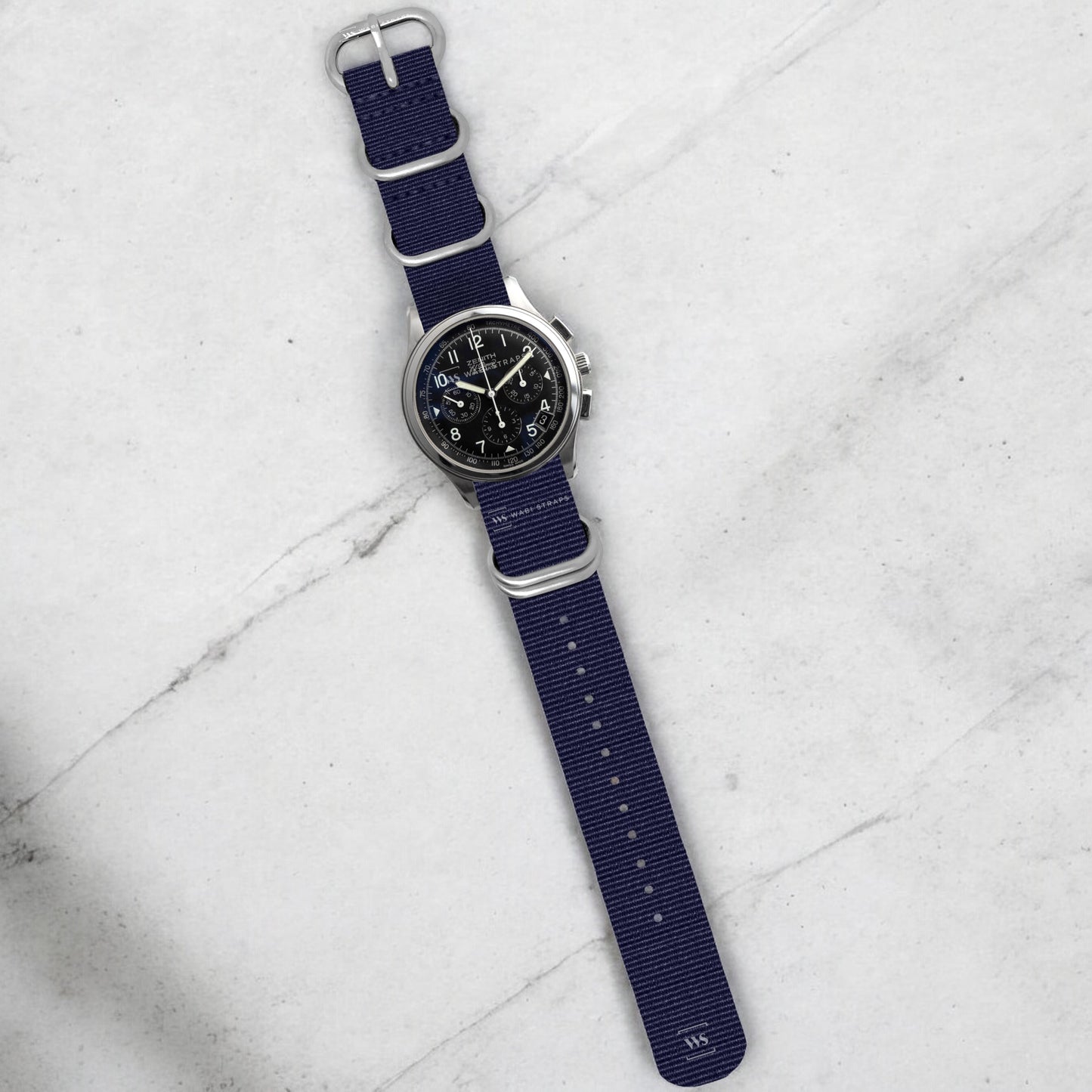 Navy Blue Military 5-Ring Hardware NavSpec British Military Strap