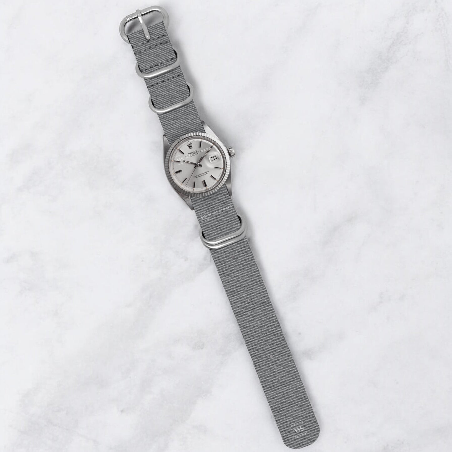 Grey Military 5-Ring Hardware NavSpec British Military Strap