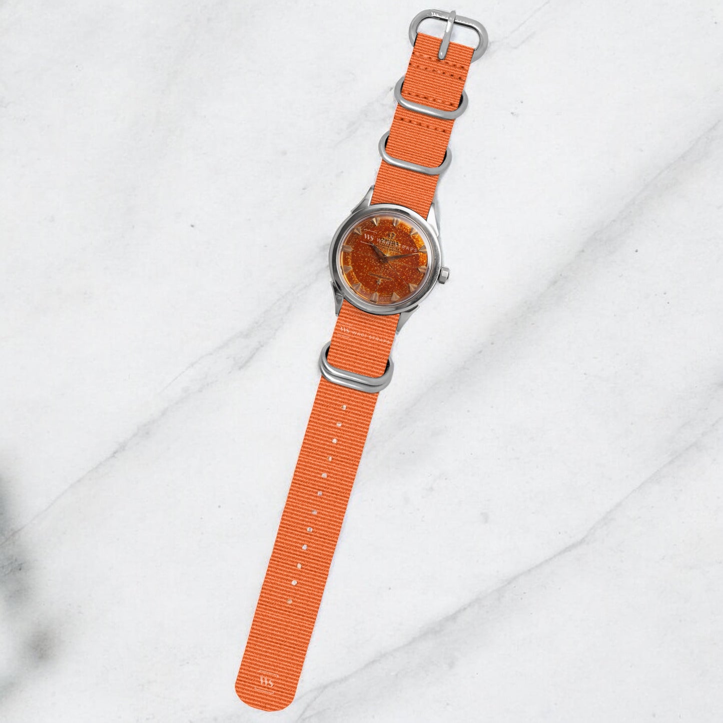 Orange Military 5-Ring Hardware NavSpec British Military Strap