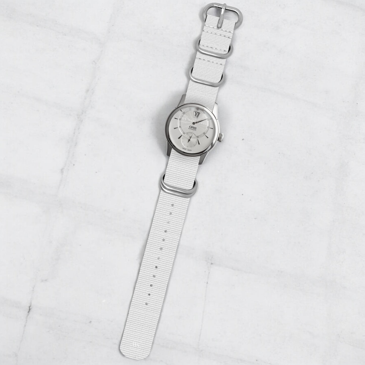 White Military 5-Ring Hardware NavSpec British Military Strap