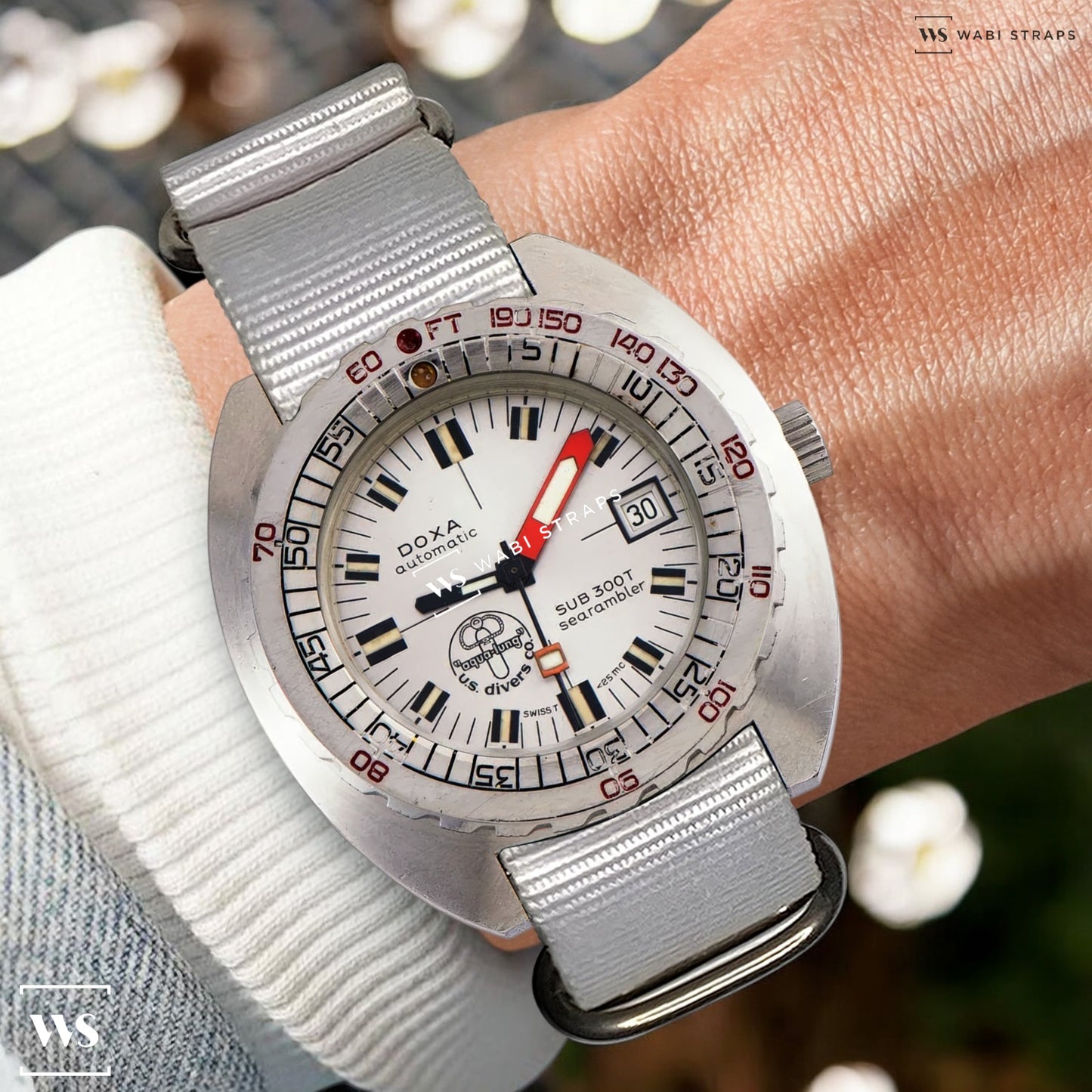 White Military 5-Ring Hardware NavSpec British Military Strap