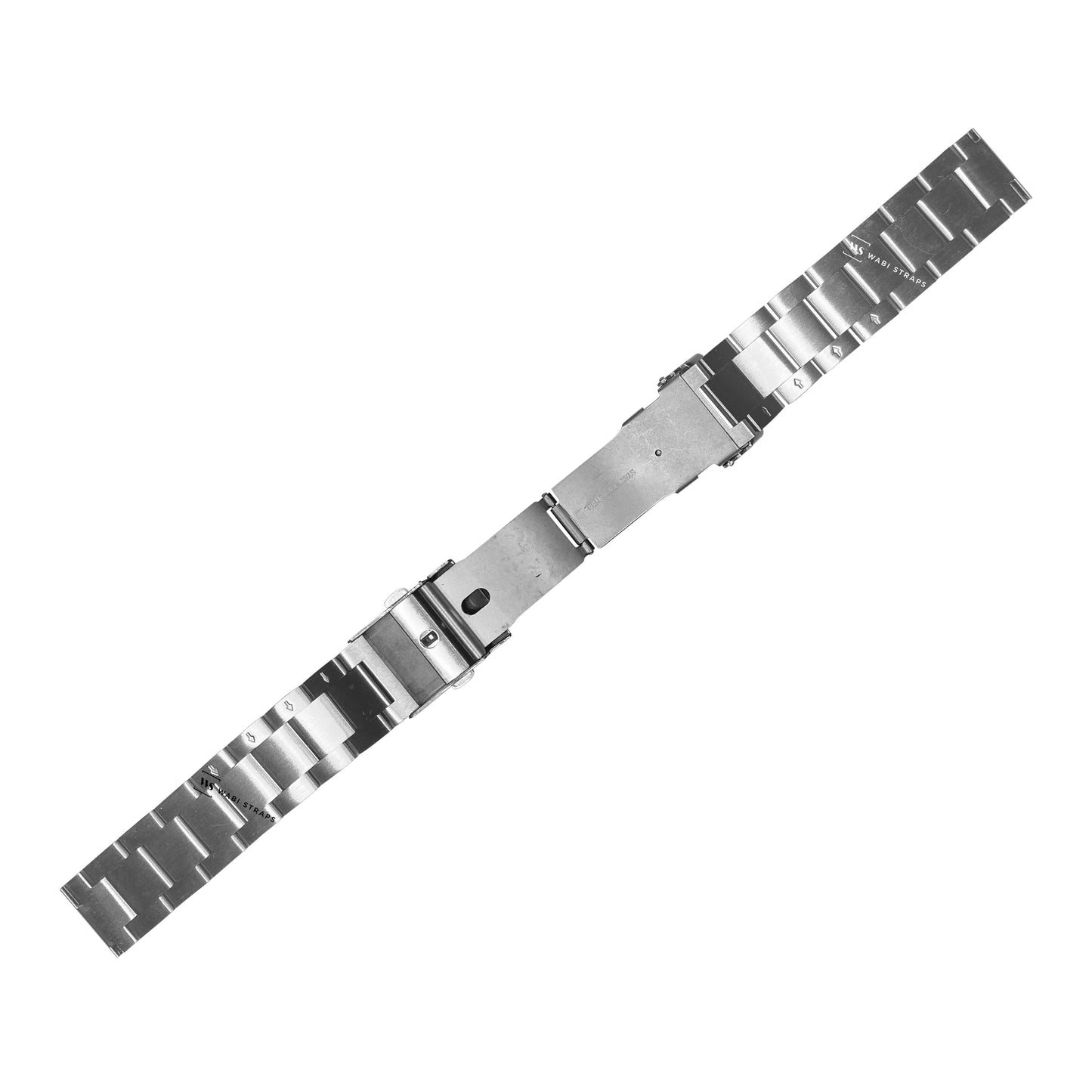 Silver Hexad Thick Oyster Metal Brick Bracelet