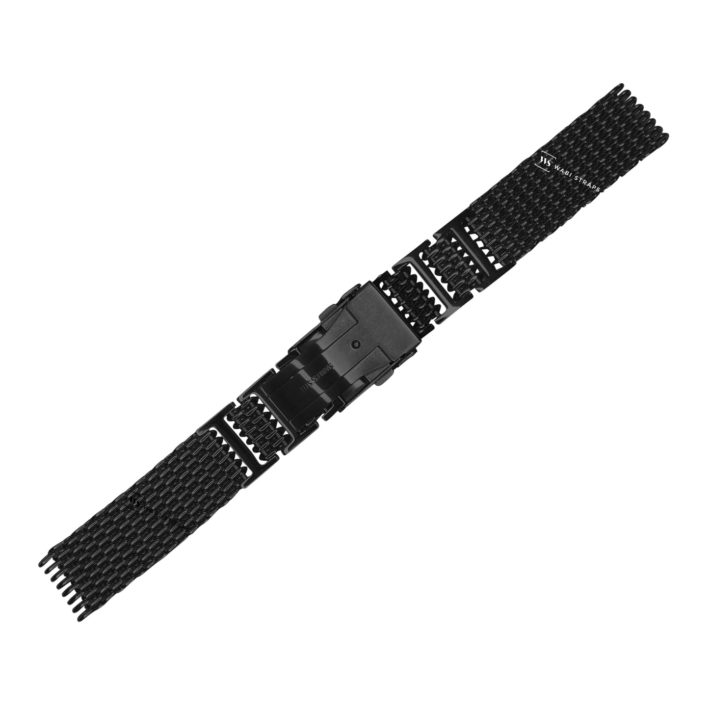 Black H-Link Shark Mesh Extended Metal Bracelet