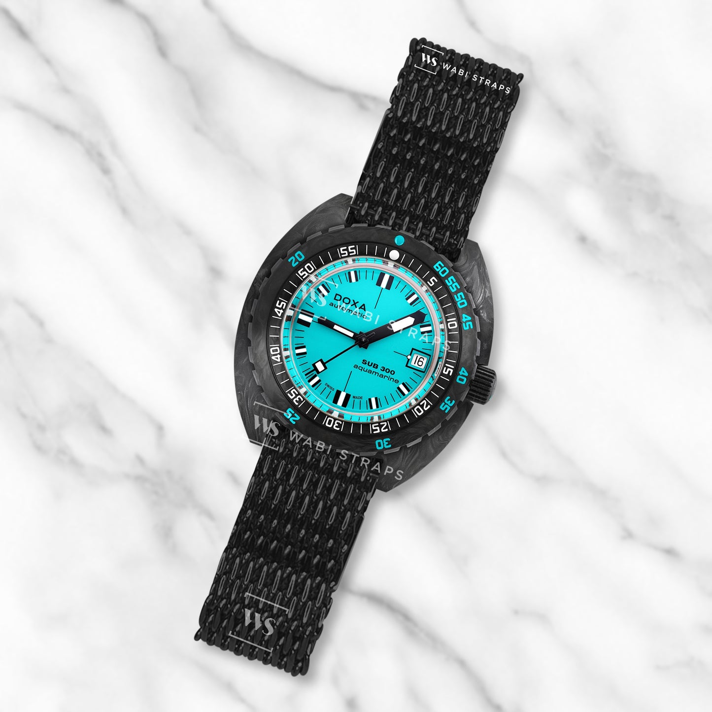 Black H-Link Shark Mesh Extended Metal Bracelet