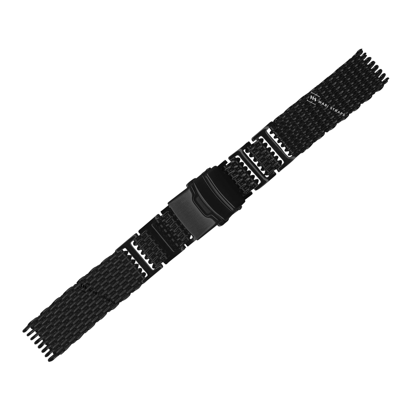Black H-Link Shark Mesh Extended Metal Bracelet