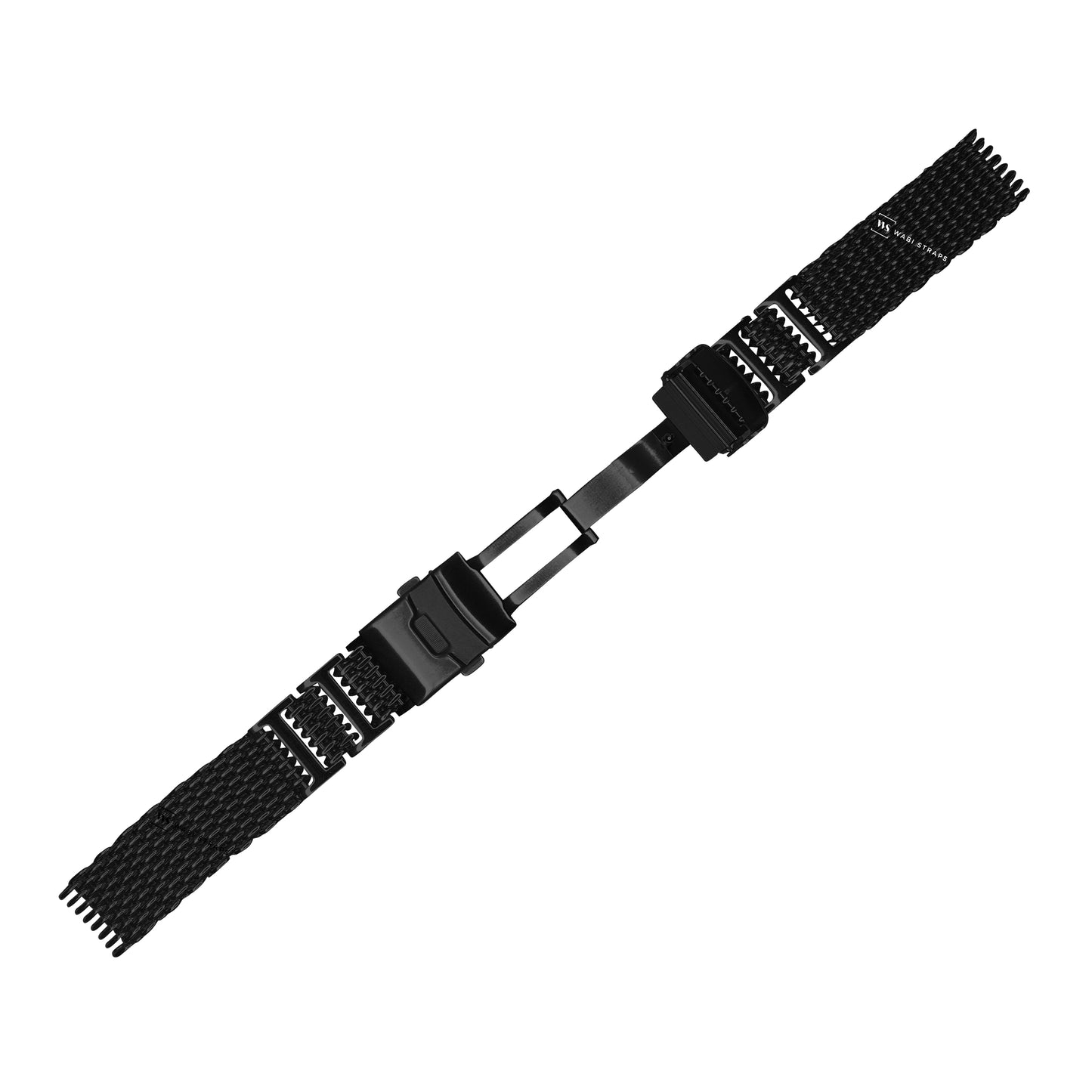 Black H-Link Shark Mesh Extended Metal Bracelet