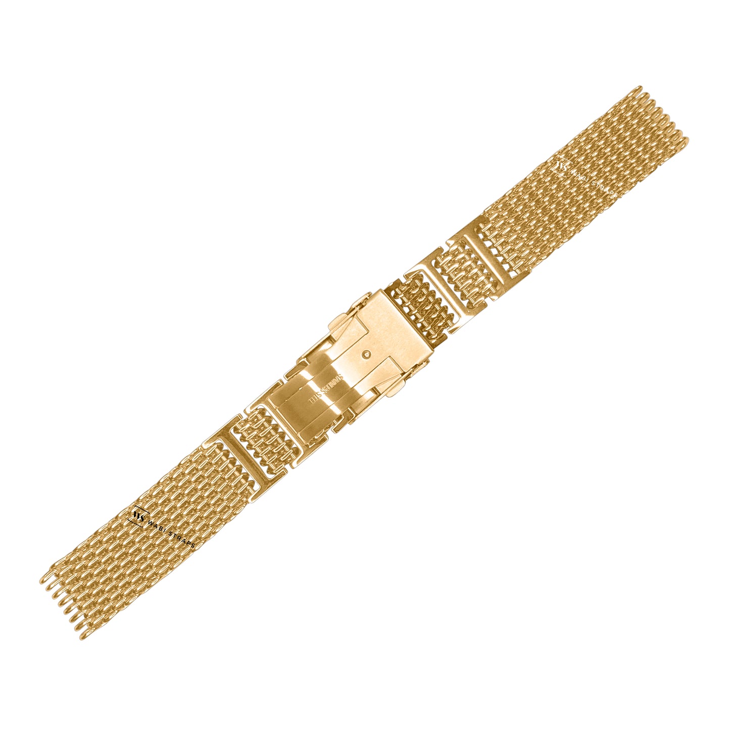 Gold H-Link Shark Mesh Extended Metal Bracelet