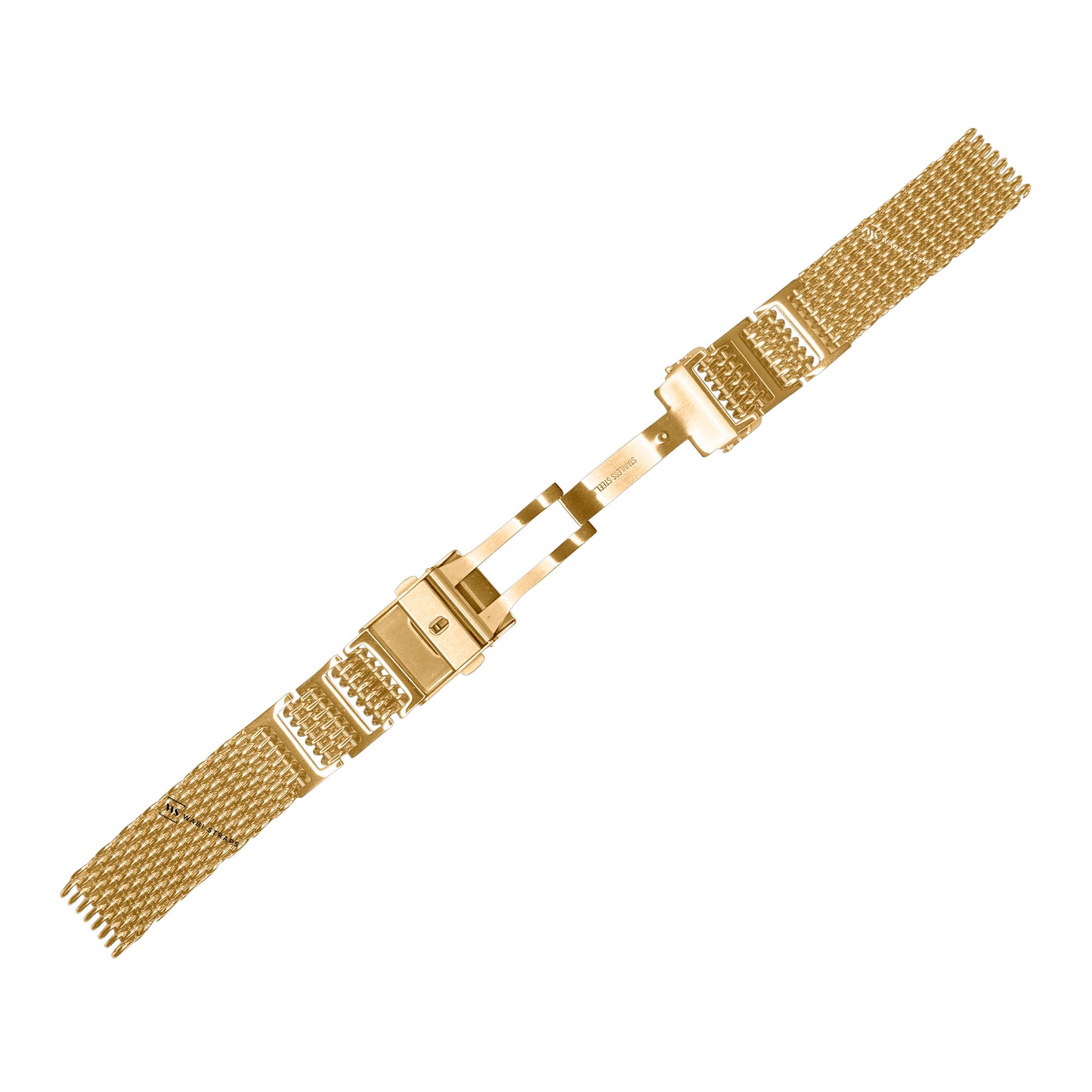 Gold H-Link Shark Mesh Extended Metal Bracelet