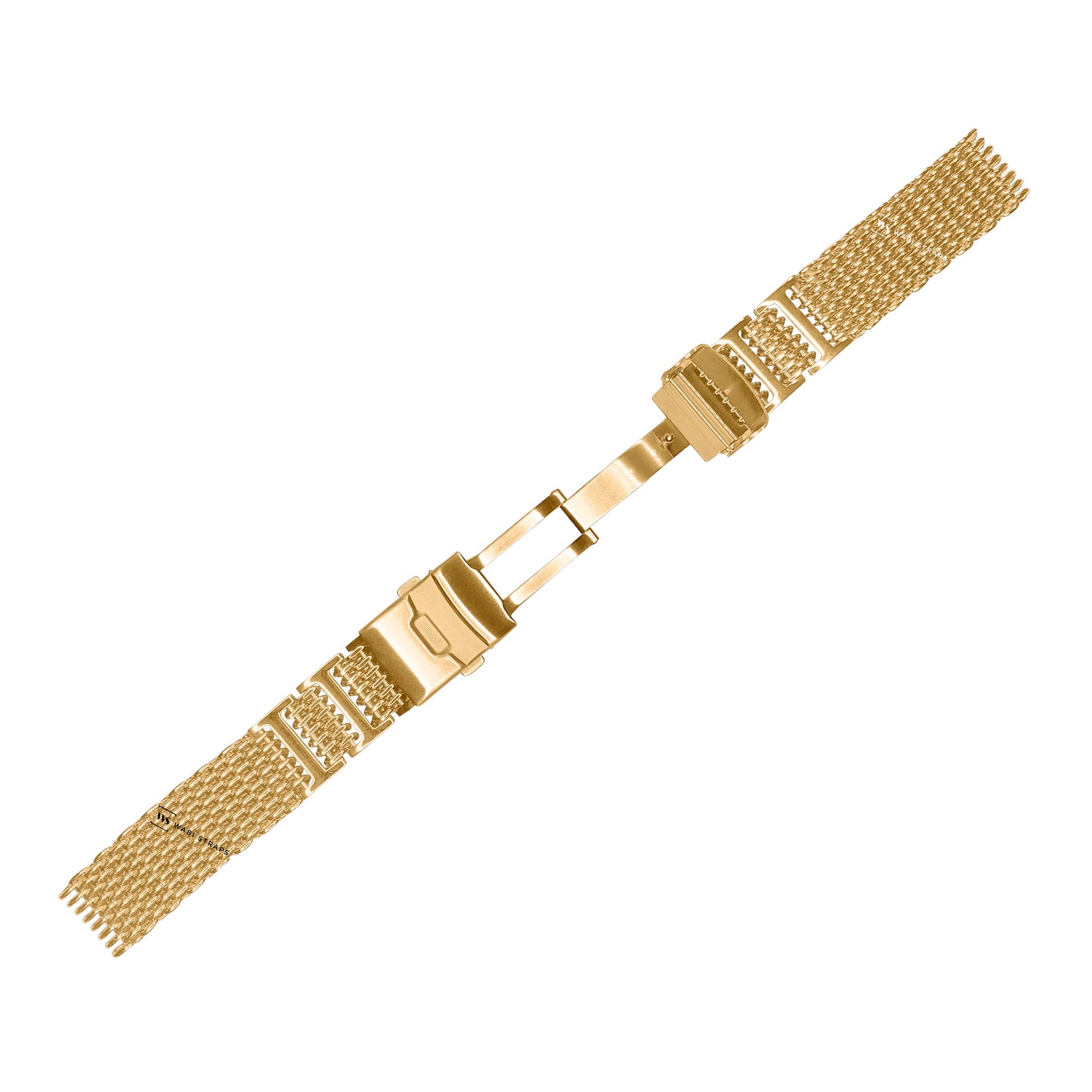 Gold H-Link Shark Mesh Extended Metal Bracelet