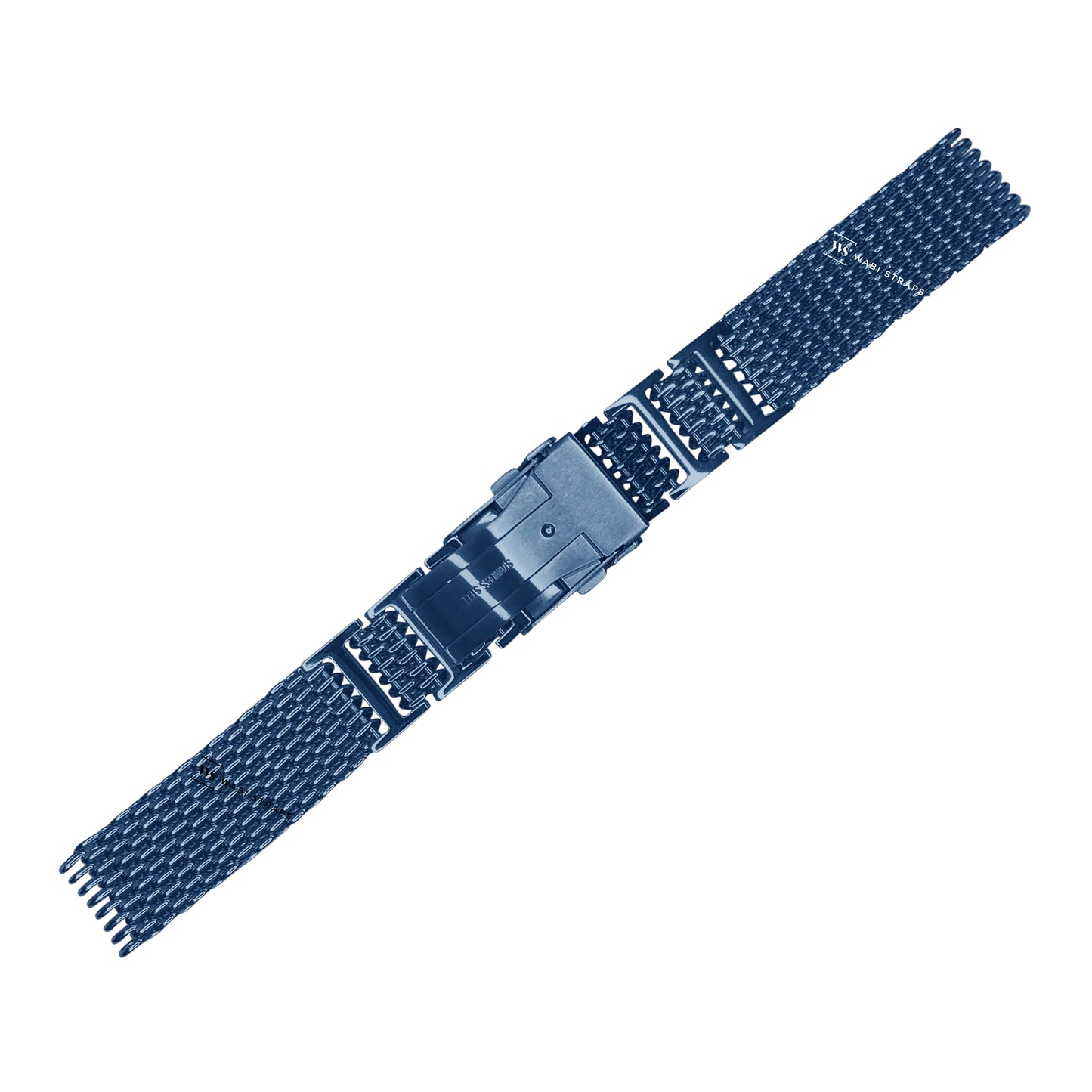 Blue H-Link Shark Mesh Extended Metal Bracelet