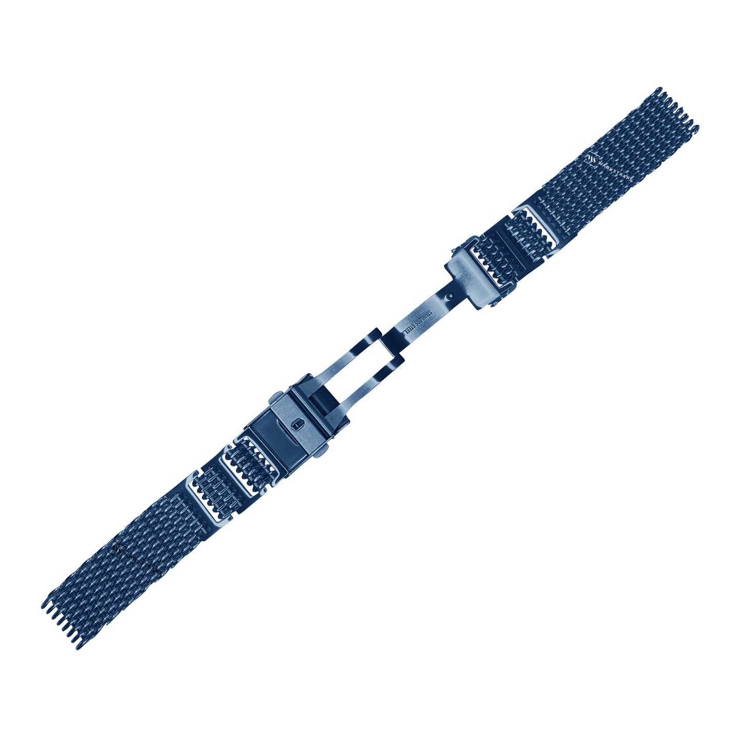 Blue H-Link Shark Mesh Extended Metal Bracelet