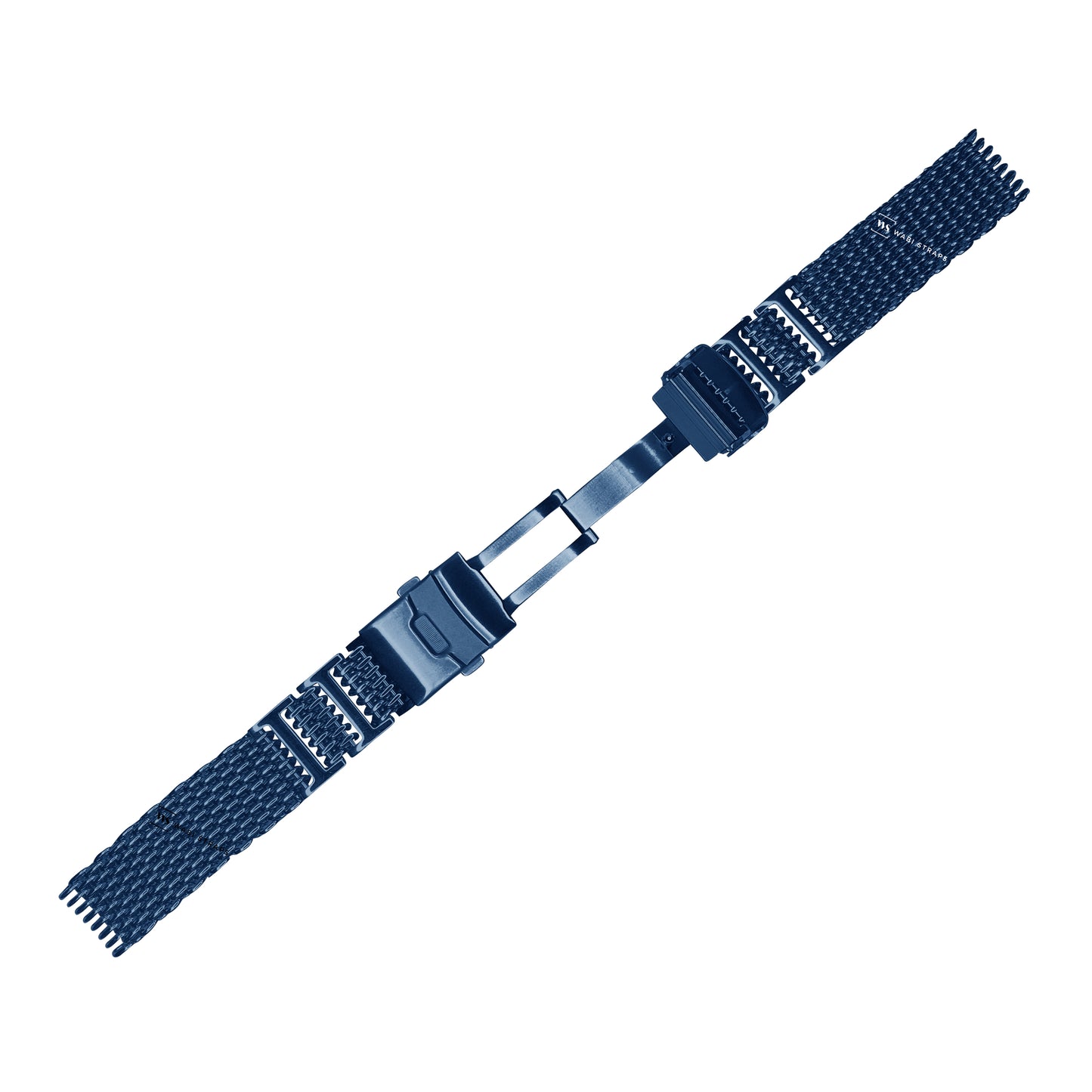 Blue H-Link Shark Mesh Extended Metal Bracelet