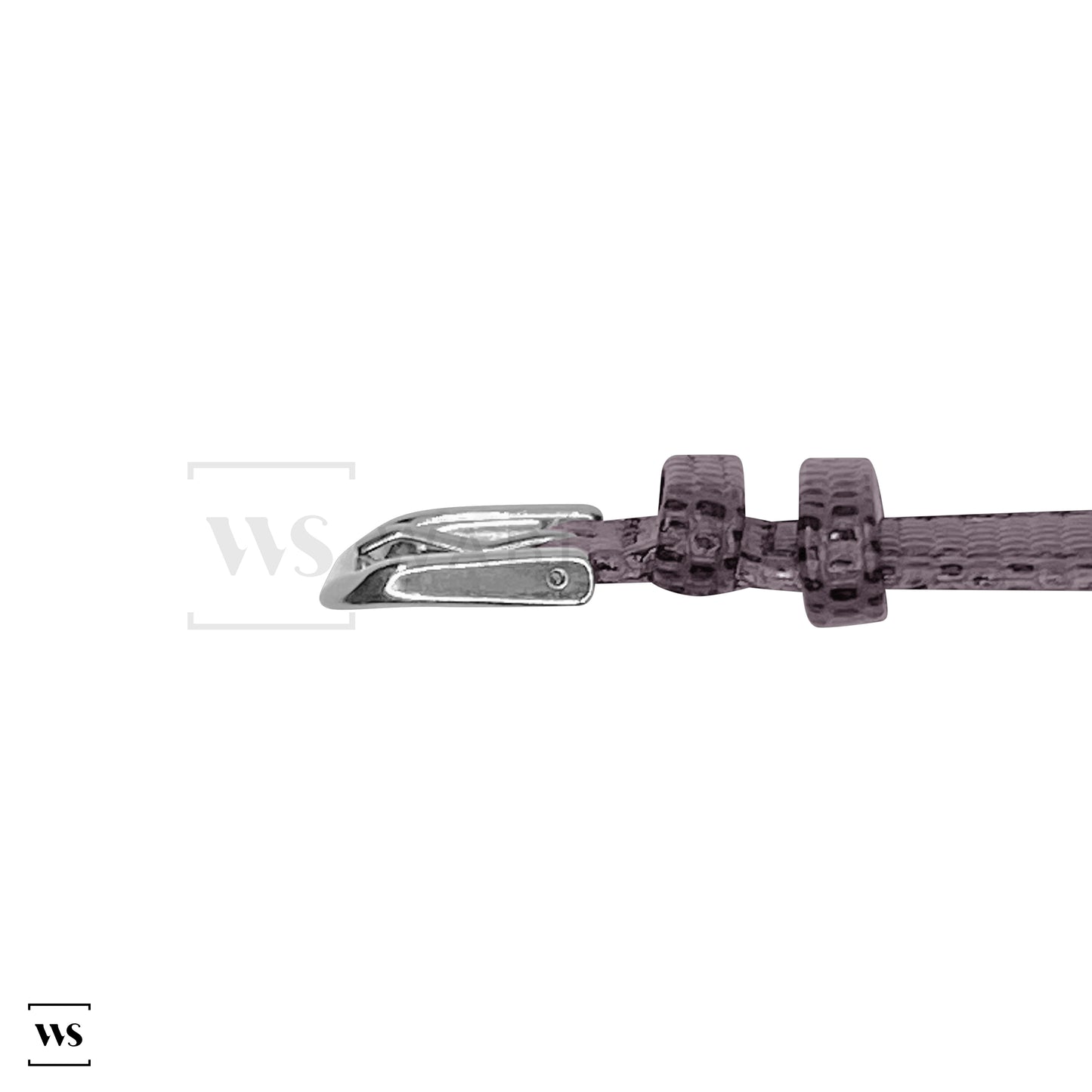 Brown Lizard Grain Bonded Leather Strap