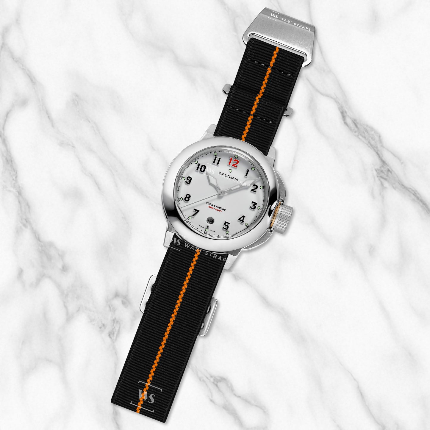 Black & Orange Marine Nationale Paratrooper Strap