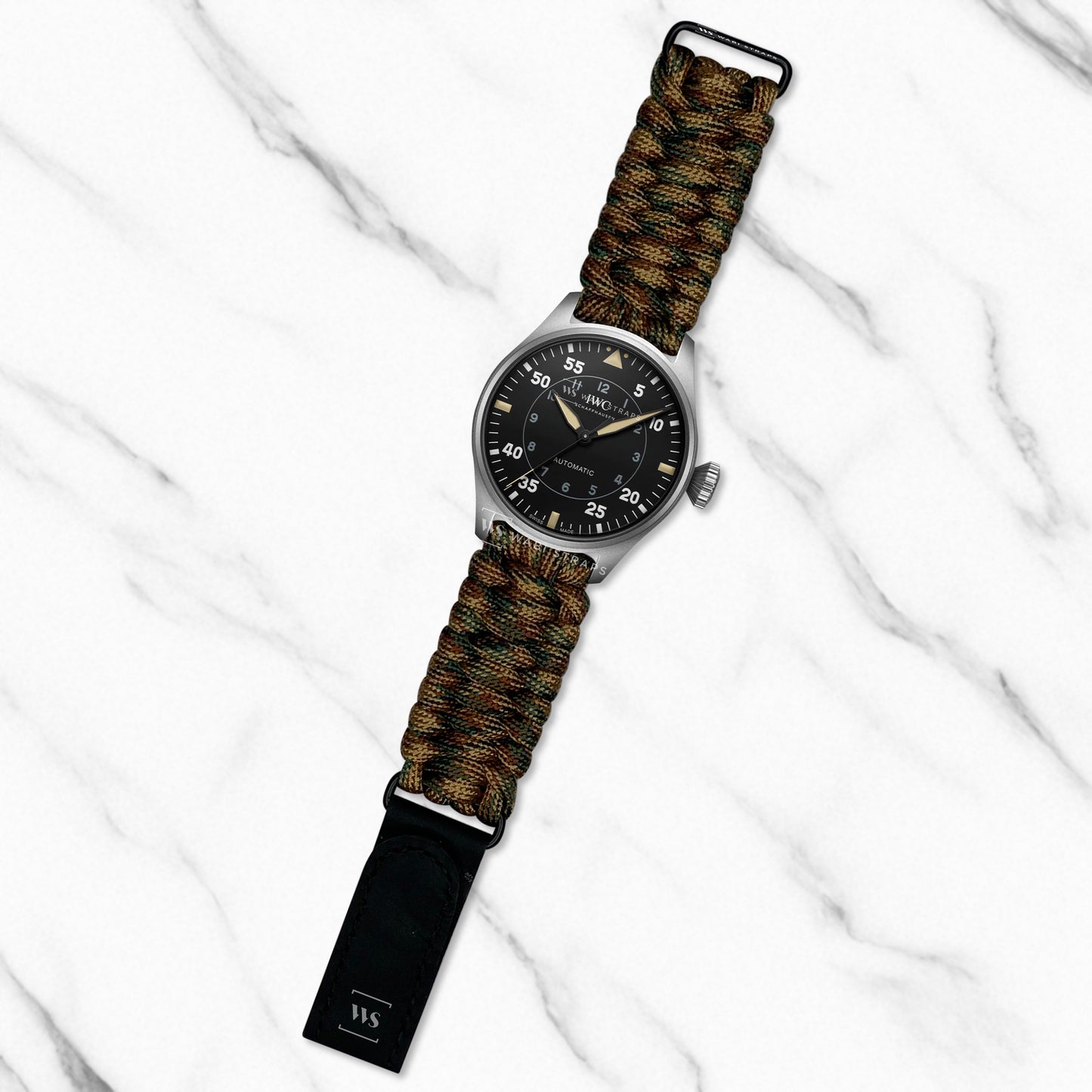 Multi Brown Paracord Rope Velcro Watch Strap
