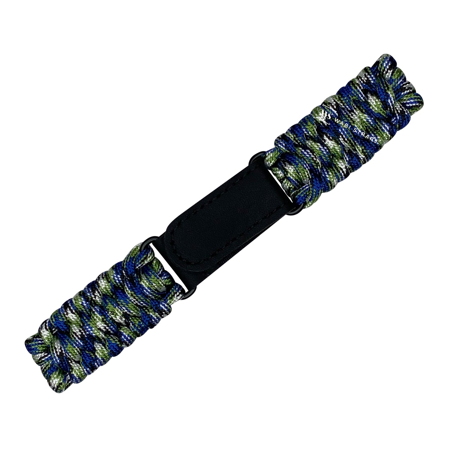 Multi Green Paracord Rope Velcro Watch Strap