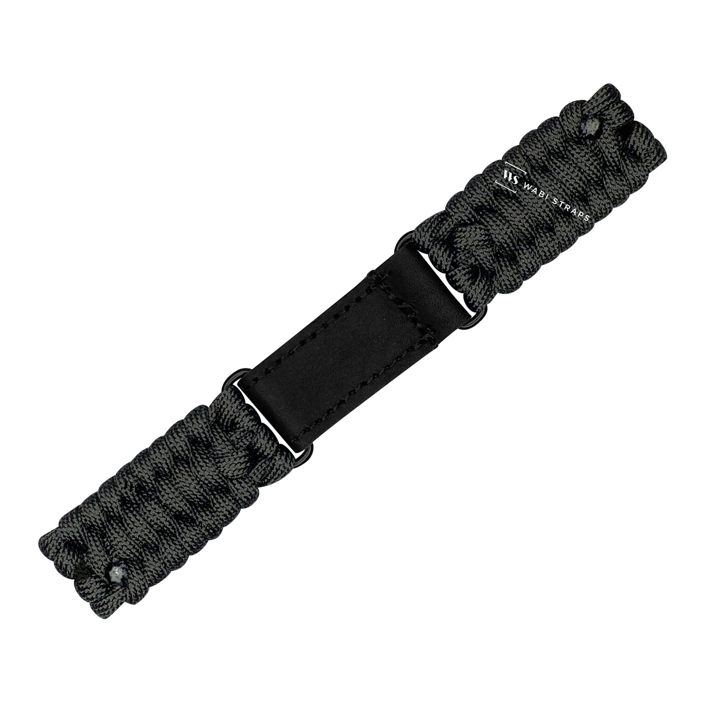 Black Paracord Rope Velcro Watch Strap