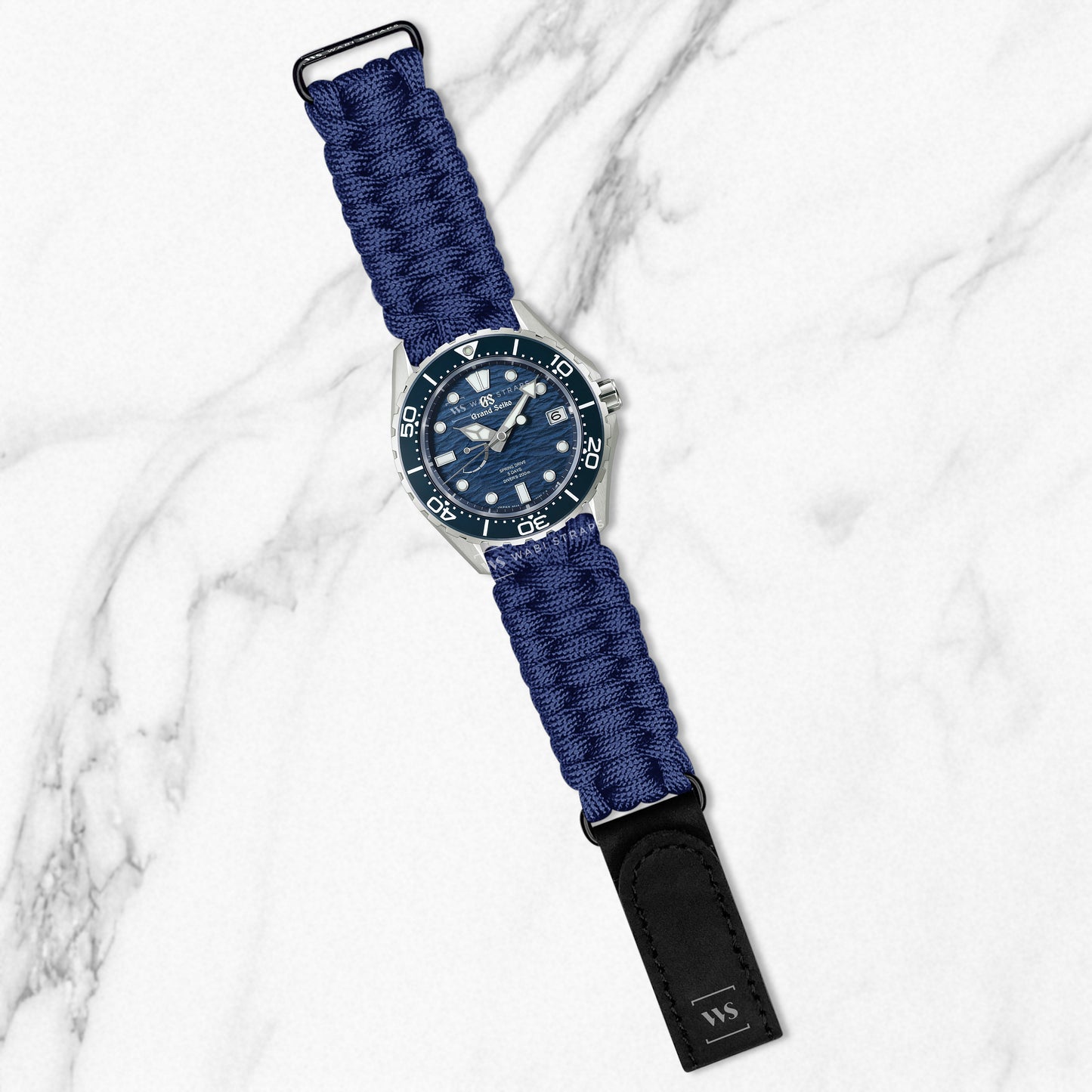 Blue Paracord Rope Velcro Watch Strap