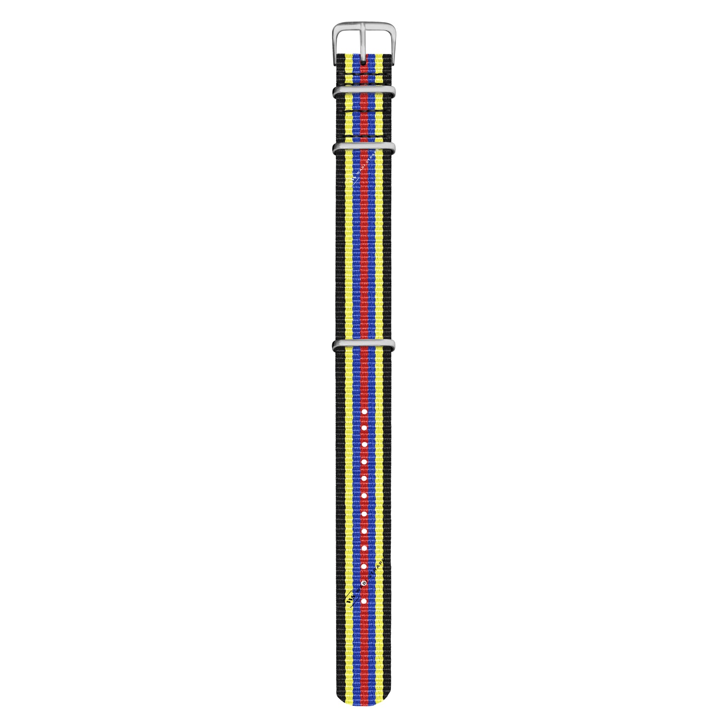 Black, Yellow, Navy & Red Racing British Military Watch Strap