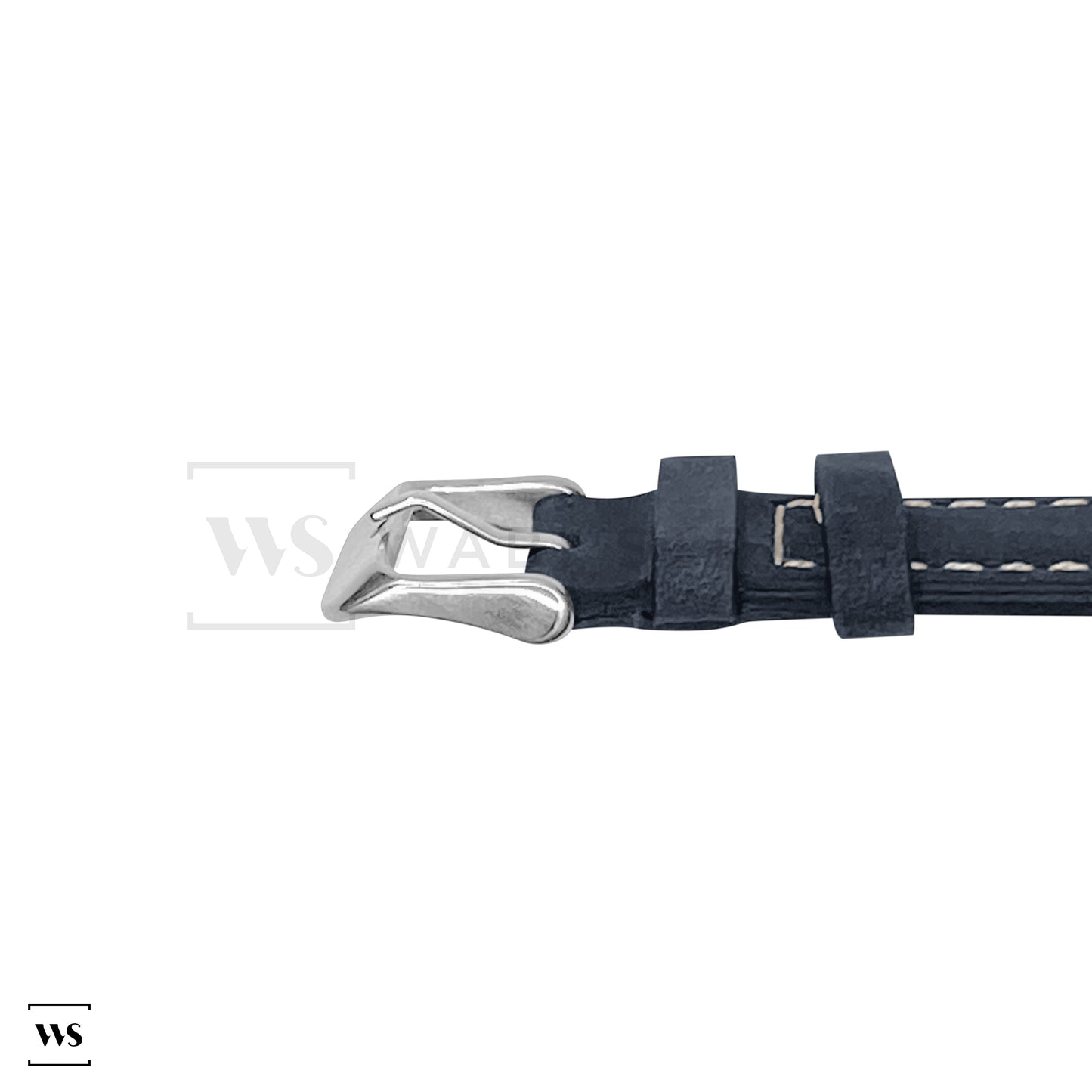 Blue Aviator Crazy Horse Riveted Leather Strap