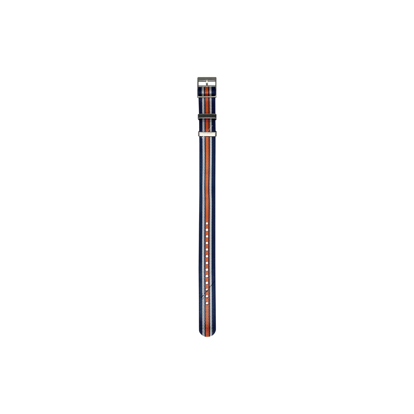 Blue, White & Orange 5-Stripe Adjustable Seatbelt Strap
