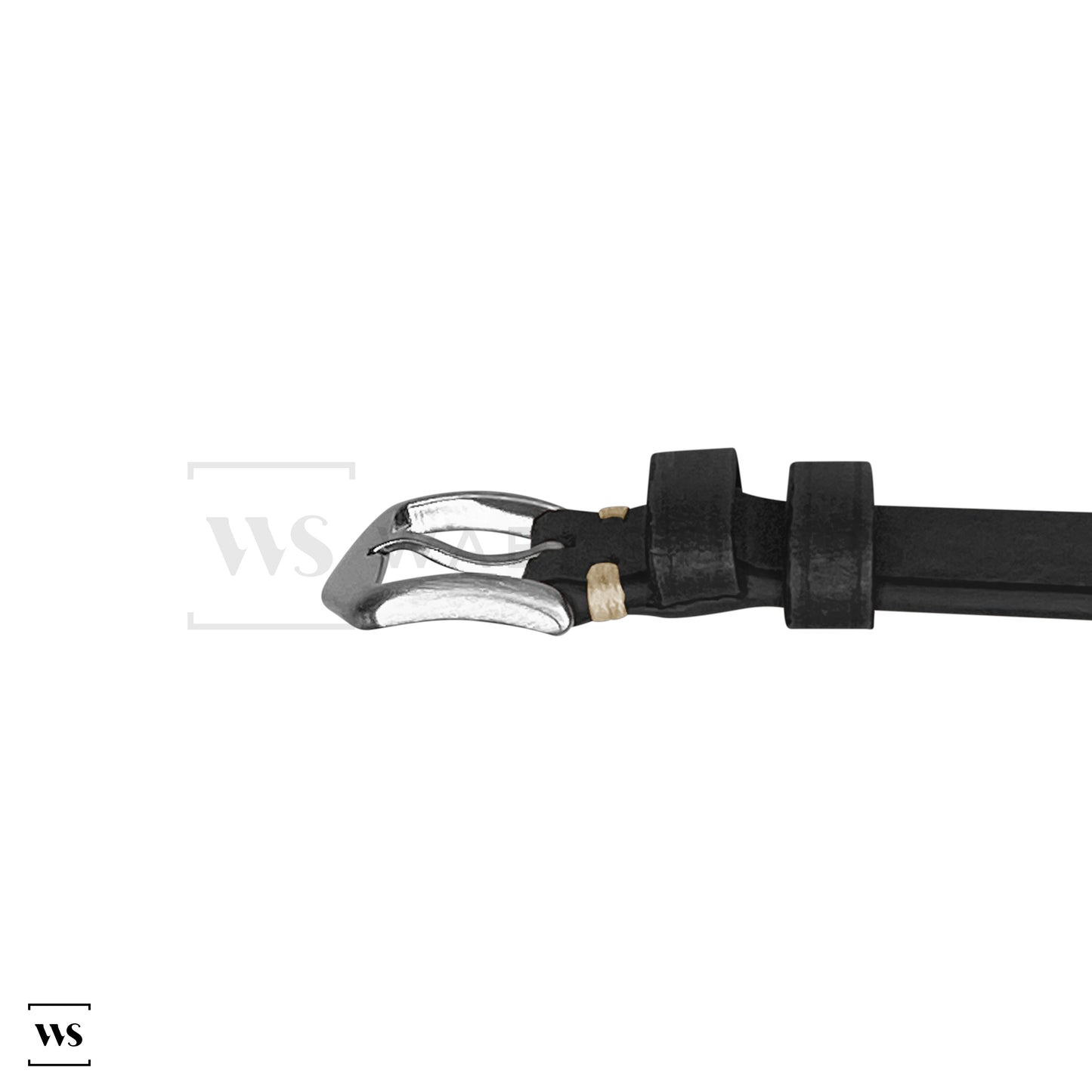 Black Vintage Leather Watch Strap
