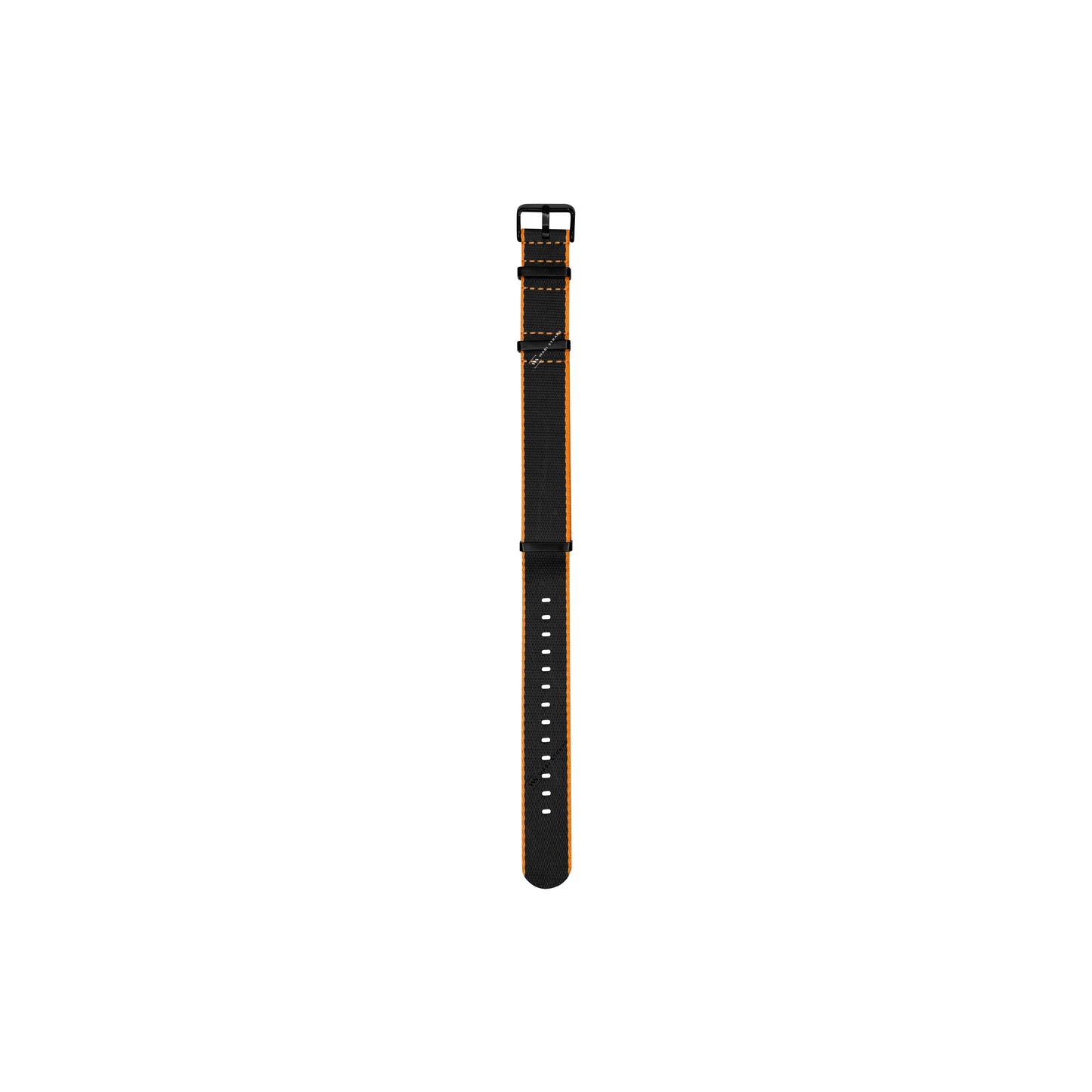 Black & Orange Trim Edge Premium Strap