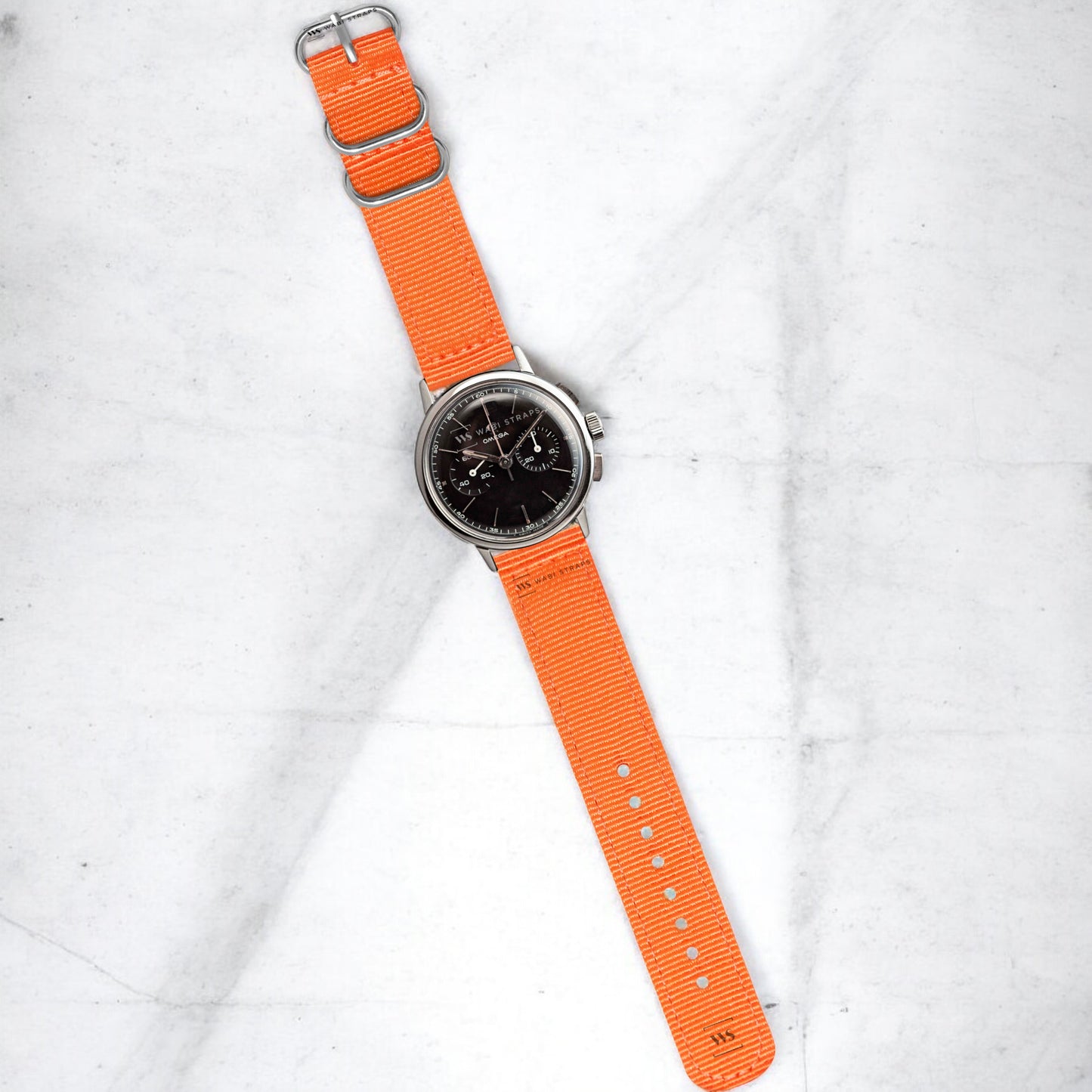 Orange Basic 3-Ring Hardware Two Piece NavSpec British Military Strap