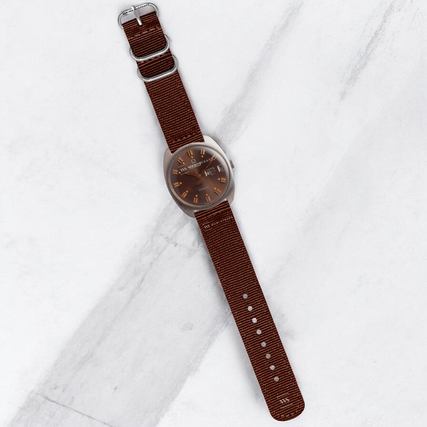 Brown Basic 3-Ring Hardware Two Piece NavSpec British Military Strap