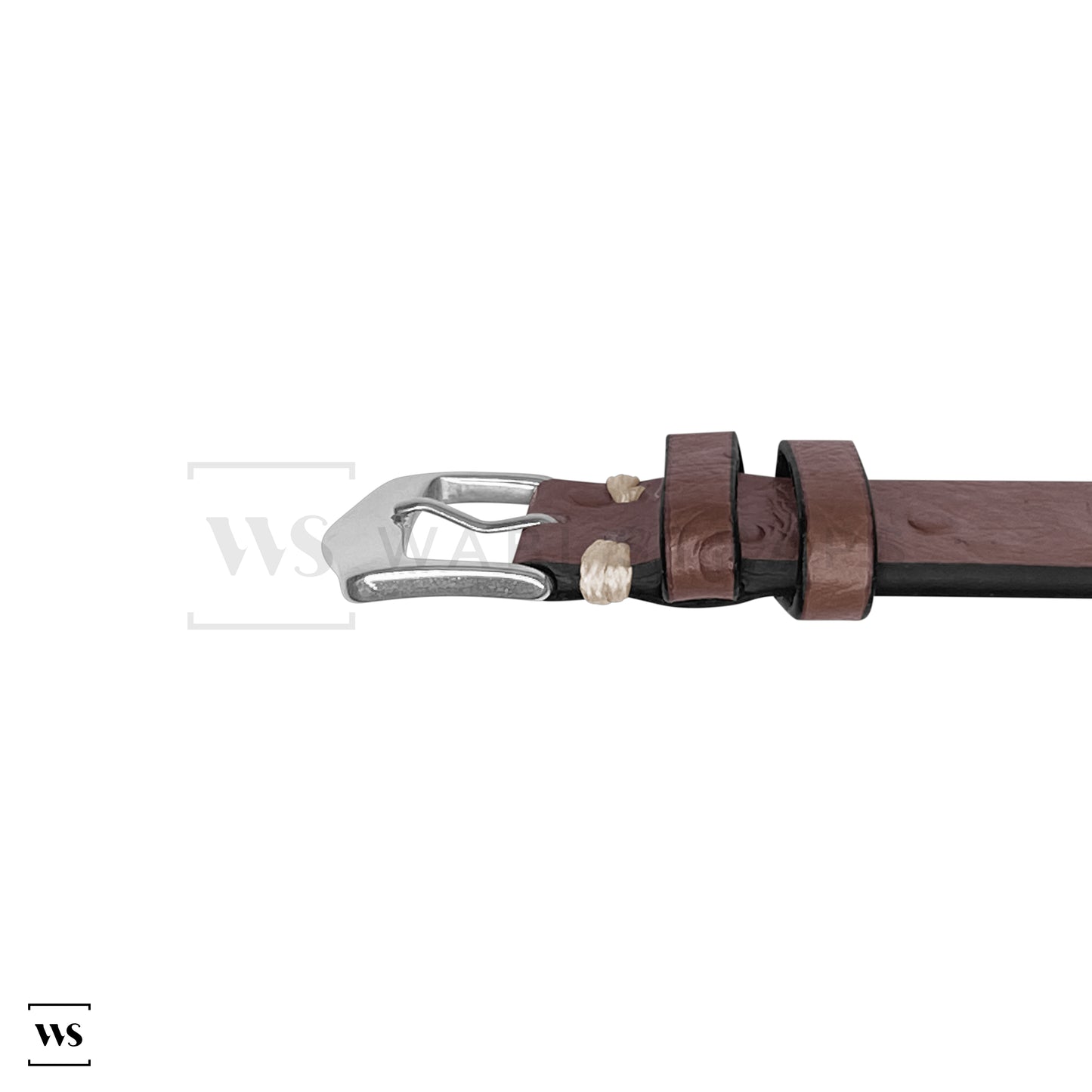 Brown Vintage Ostrich Leather Strap