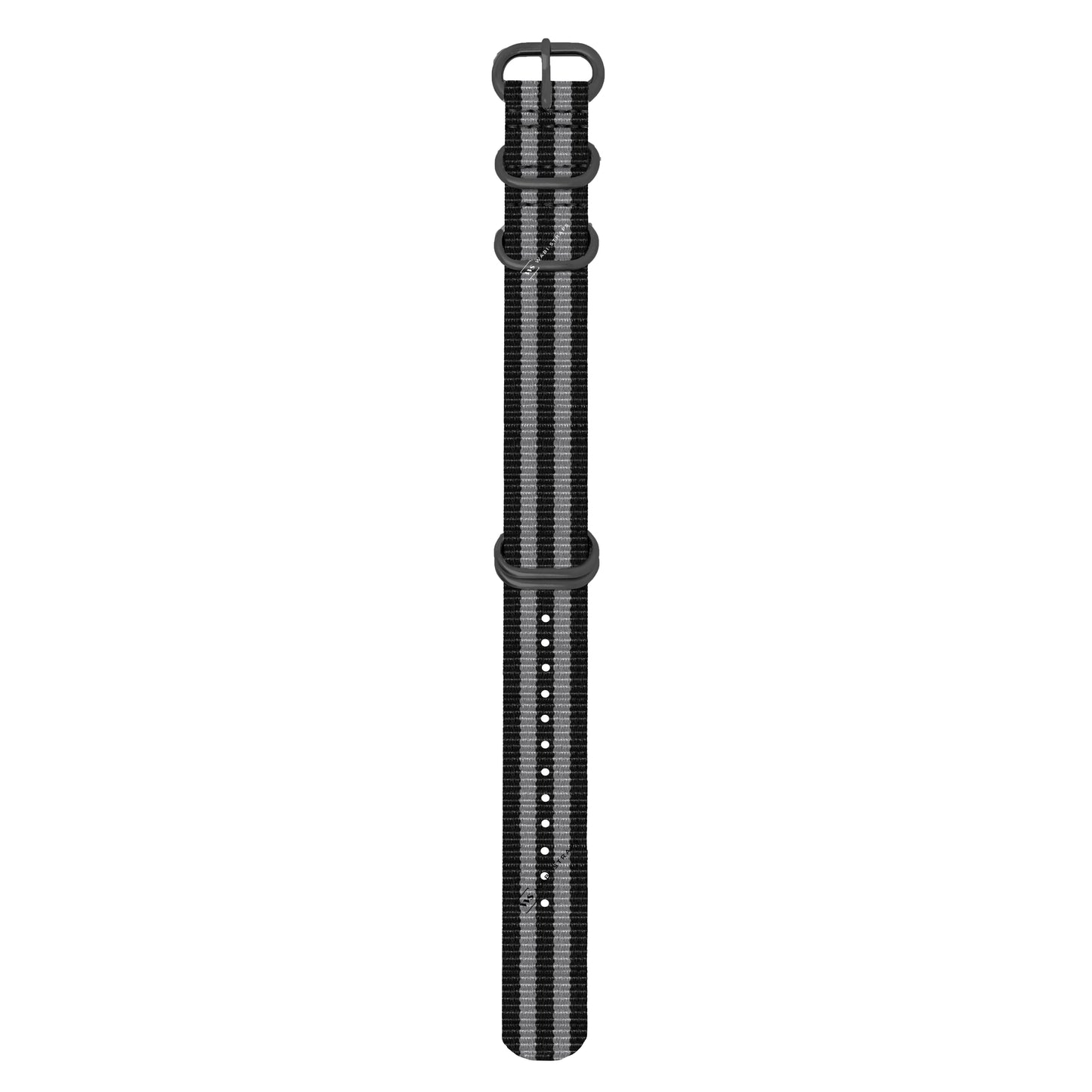 James Bond Striped 5-Ring Hardware NavSpec British Military Strap (Black Buckle)