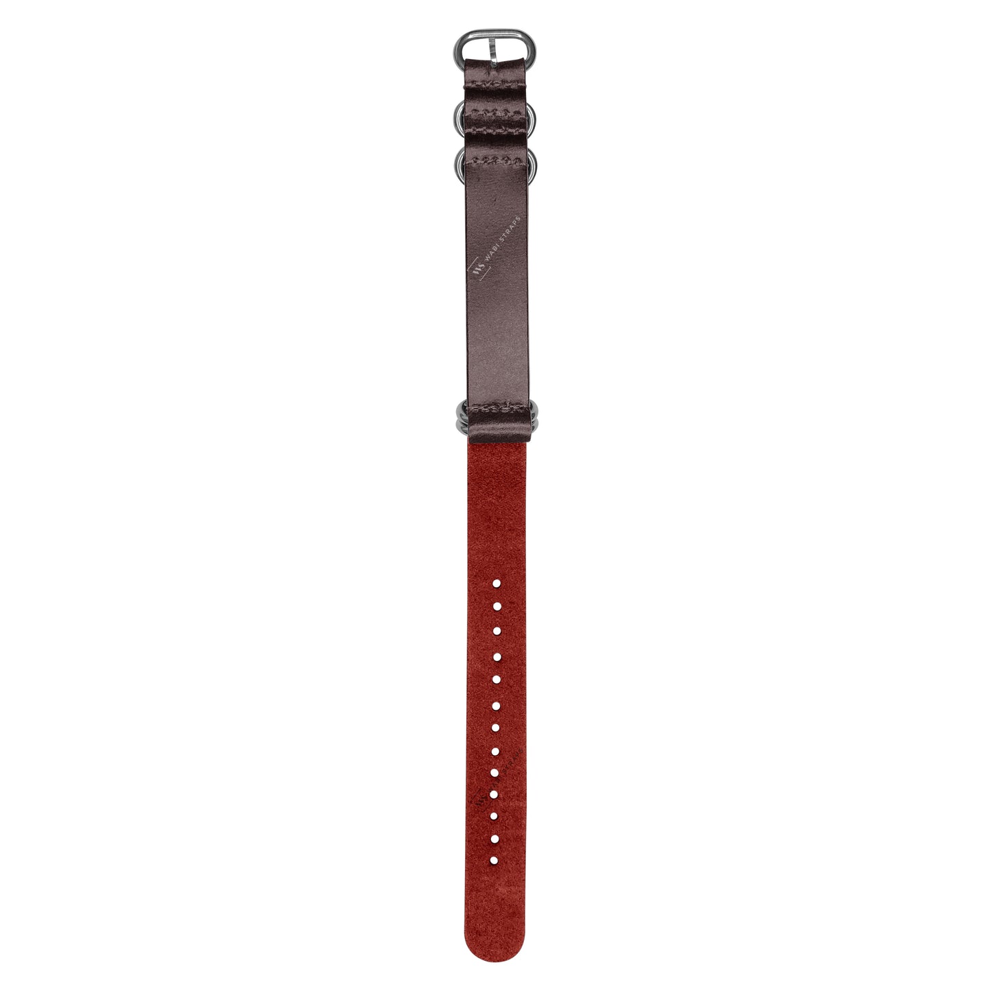 Red Vintage Leather 5-Ring Hardware NavSpec British Military Strap