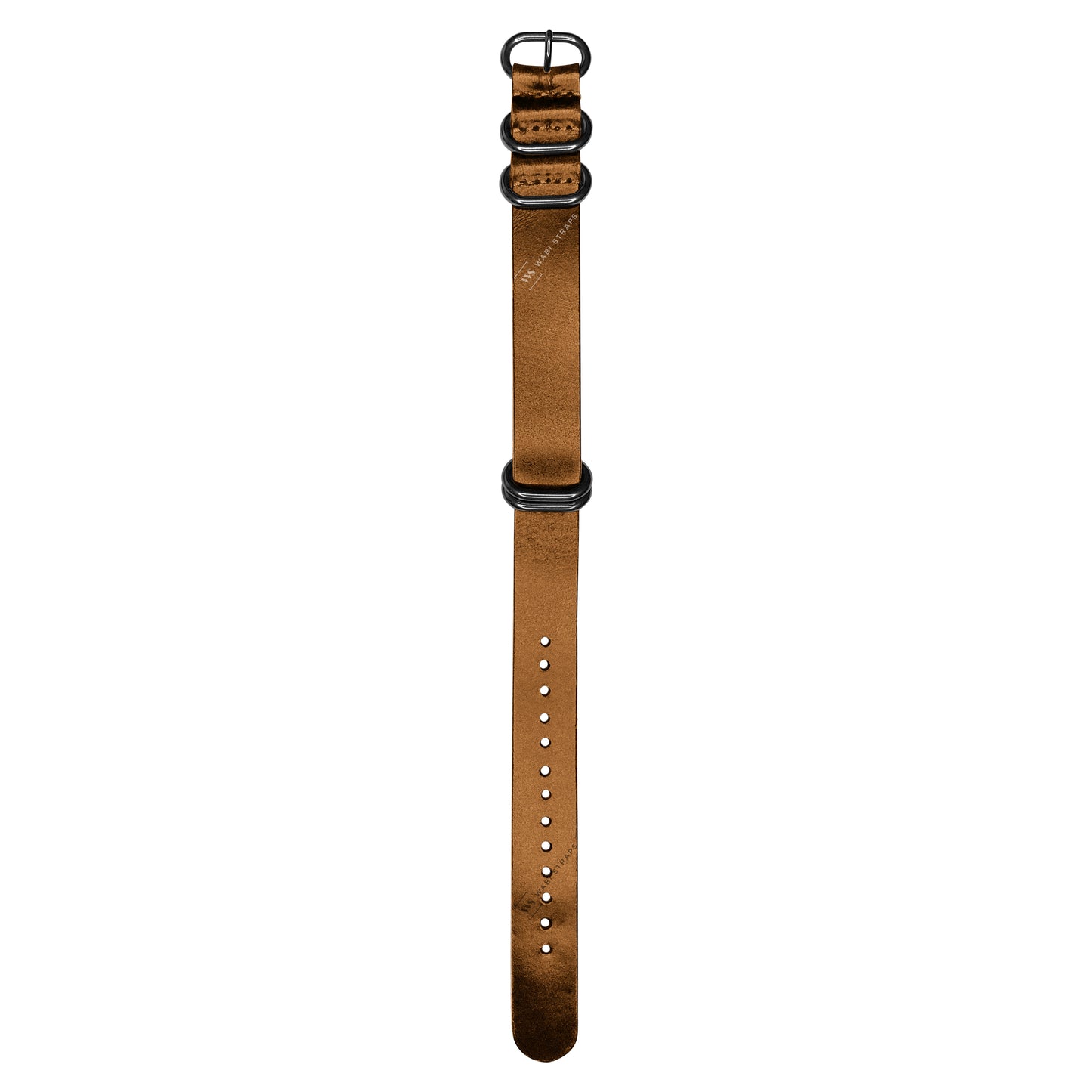 Camel Vintage Leather 5-Ring Hardware NavSpec British Military Strap