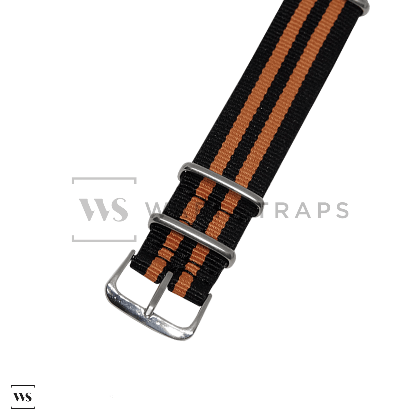 Black & Orange Ballistic British Military Watch Strap