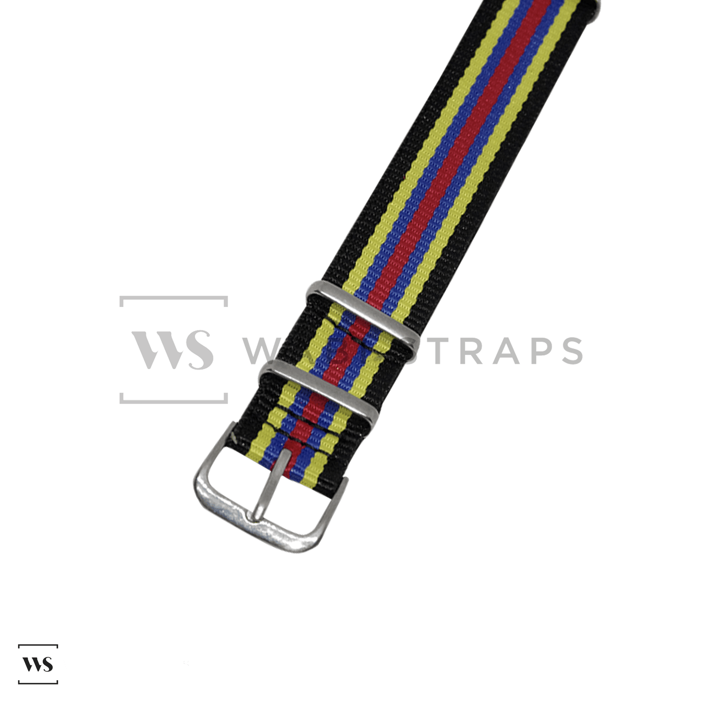 Black, Yellow, Navy & Red Racing British Military Watch Strap