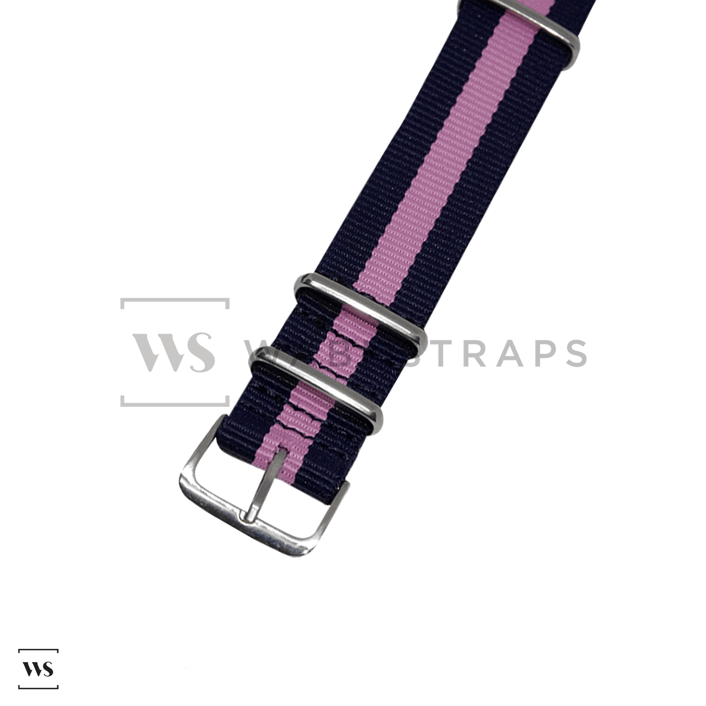Blue & Pink Classic British Military Watch Strap
