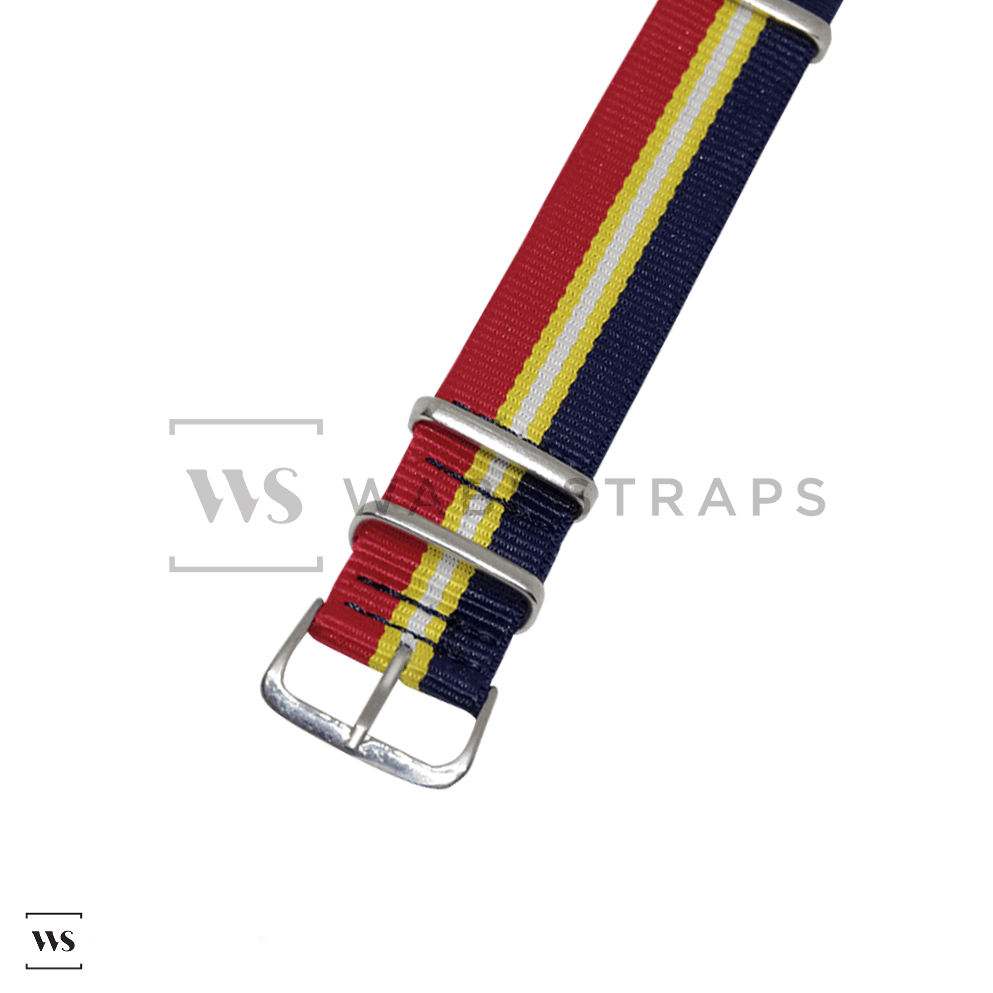 Blue, Yellow, White & Red Regimental British Military Watch Strap