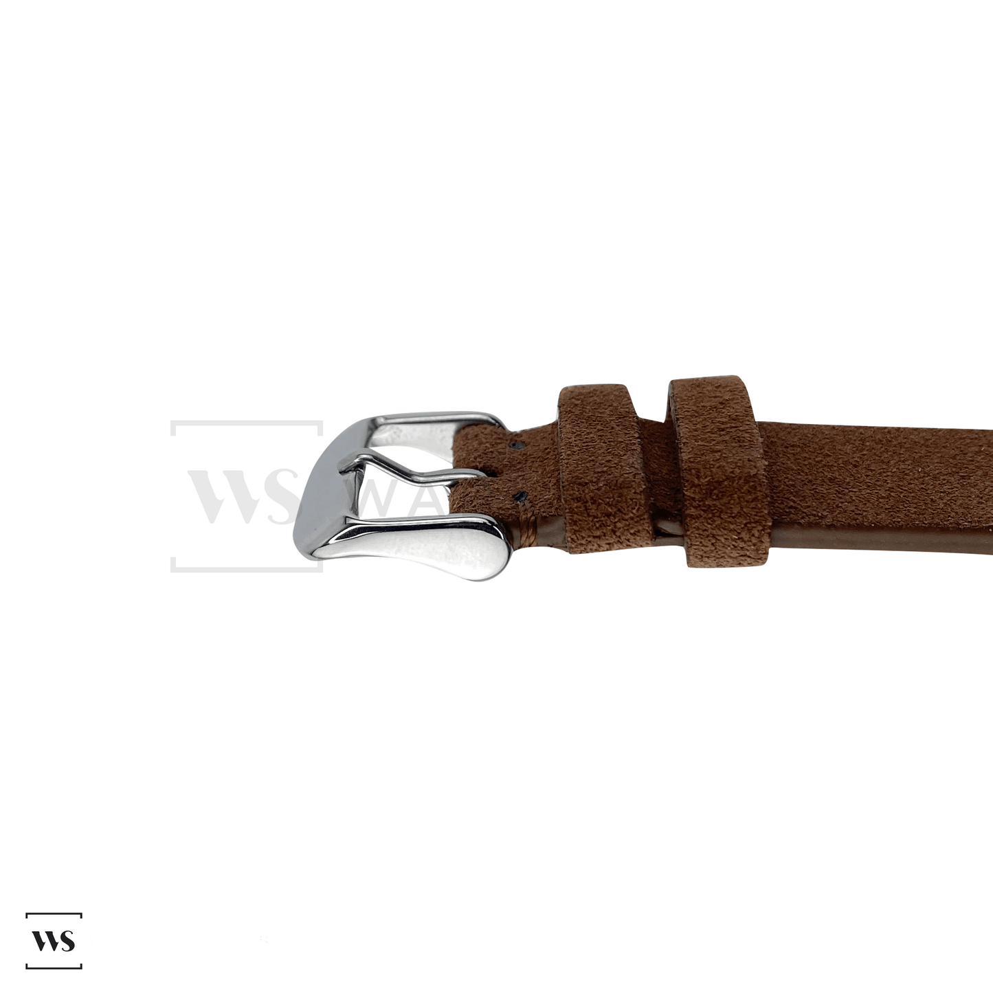 Brown Suede Watch Strap Side
