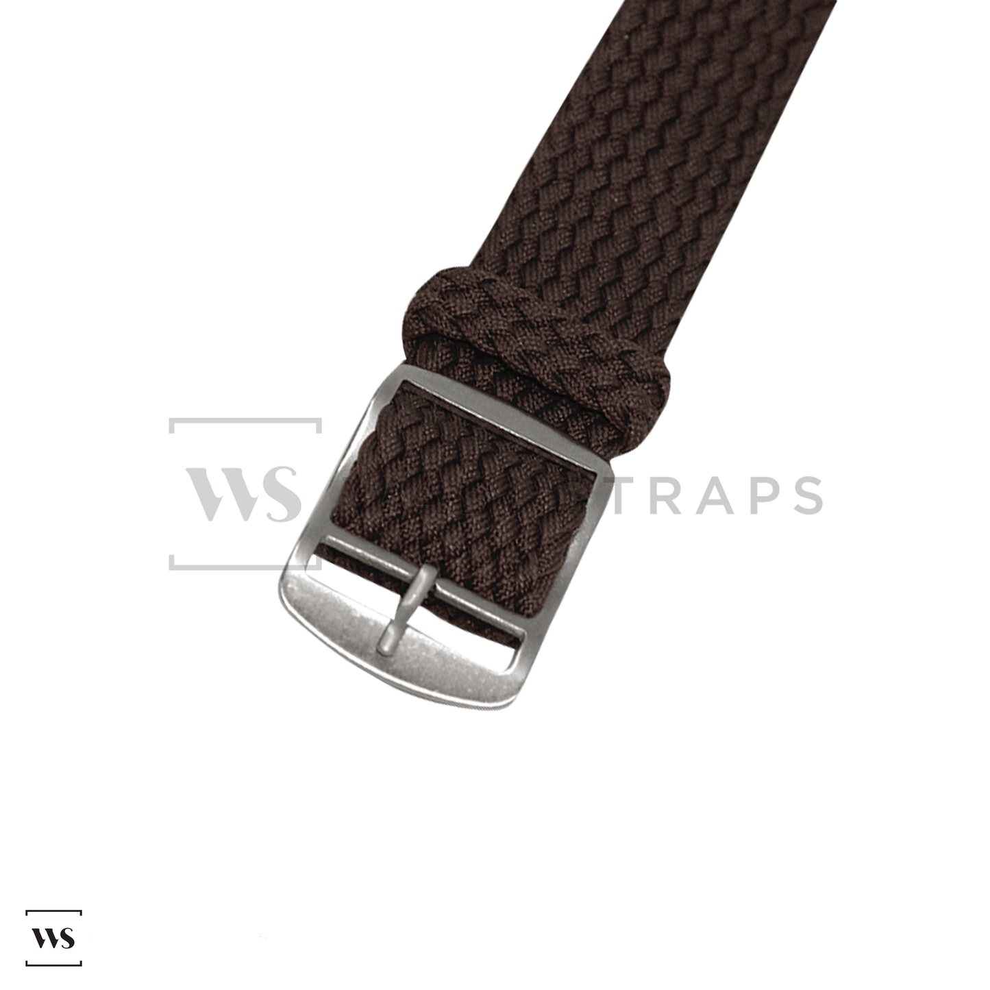 Brown Woven Perlon Strap Straight