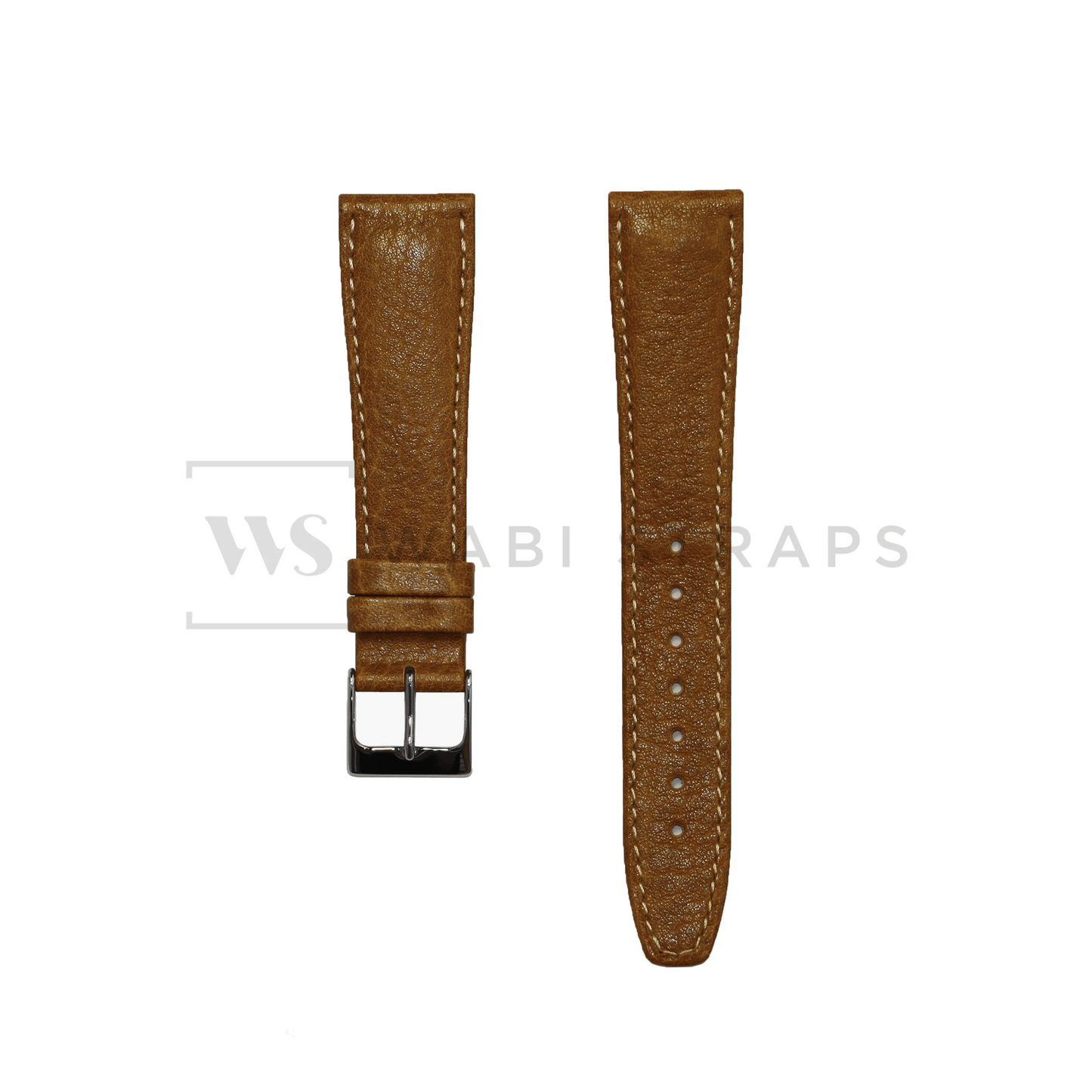 Camel Tan Leather Watch Strap Front