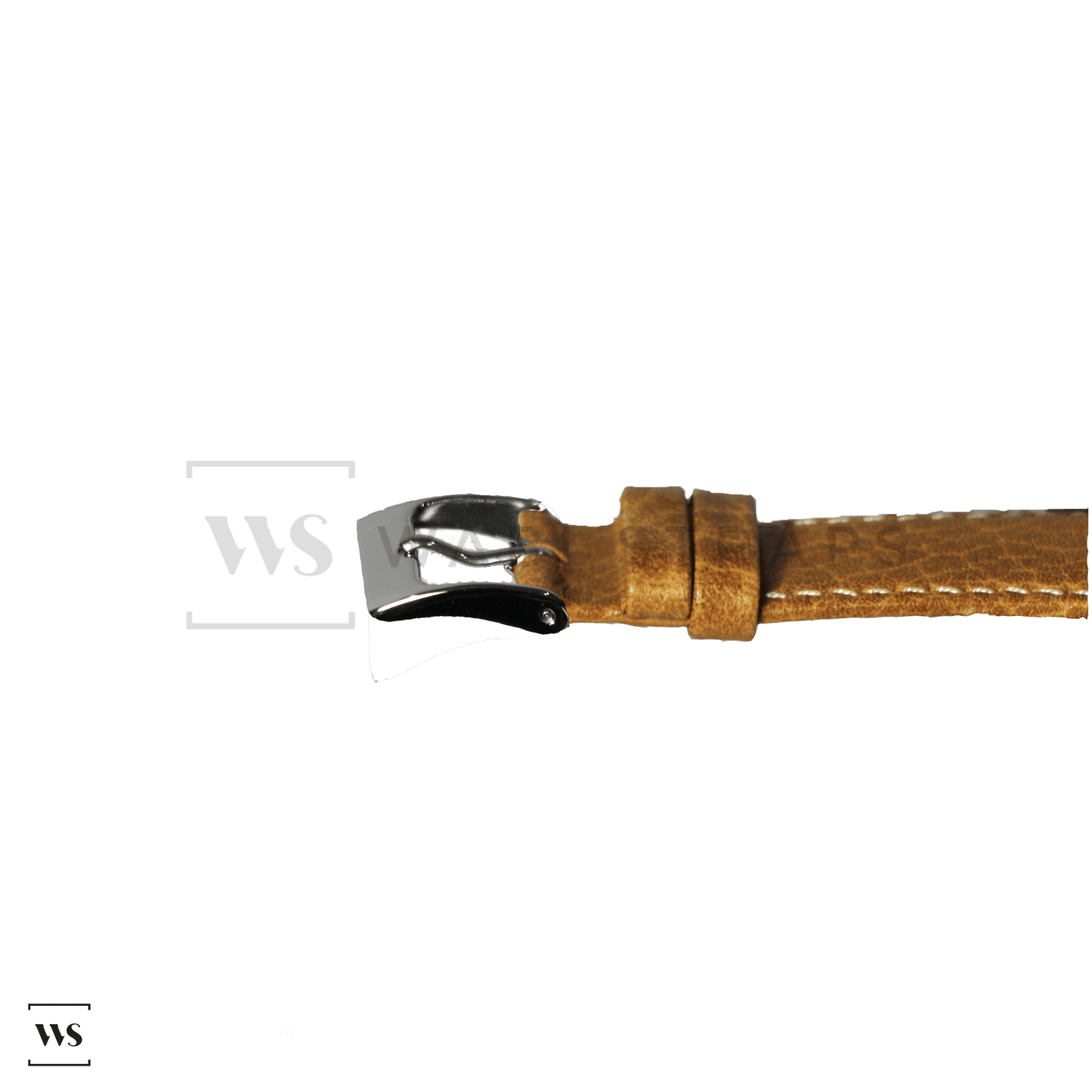 Camel Tan Leather Watch Strap Side